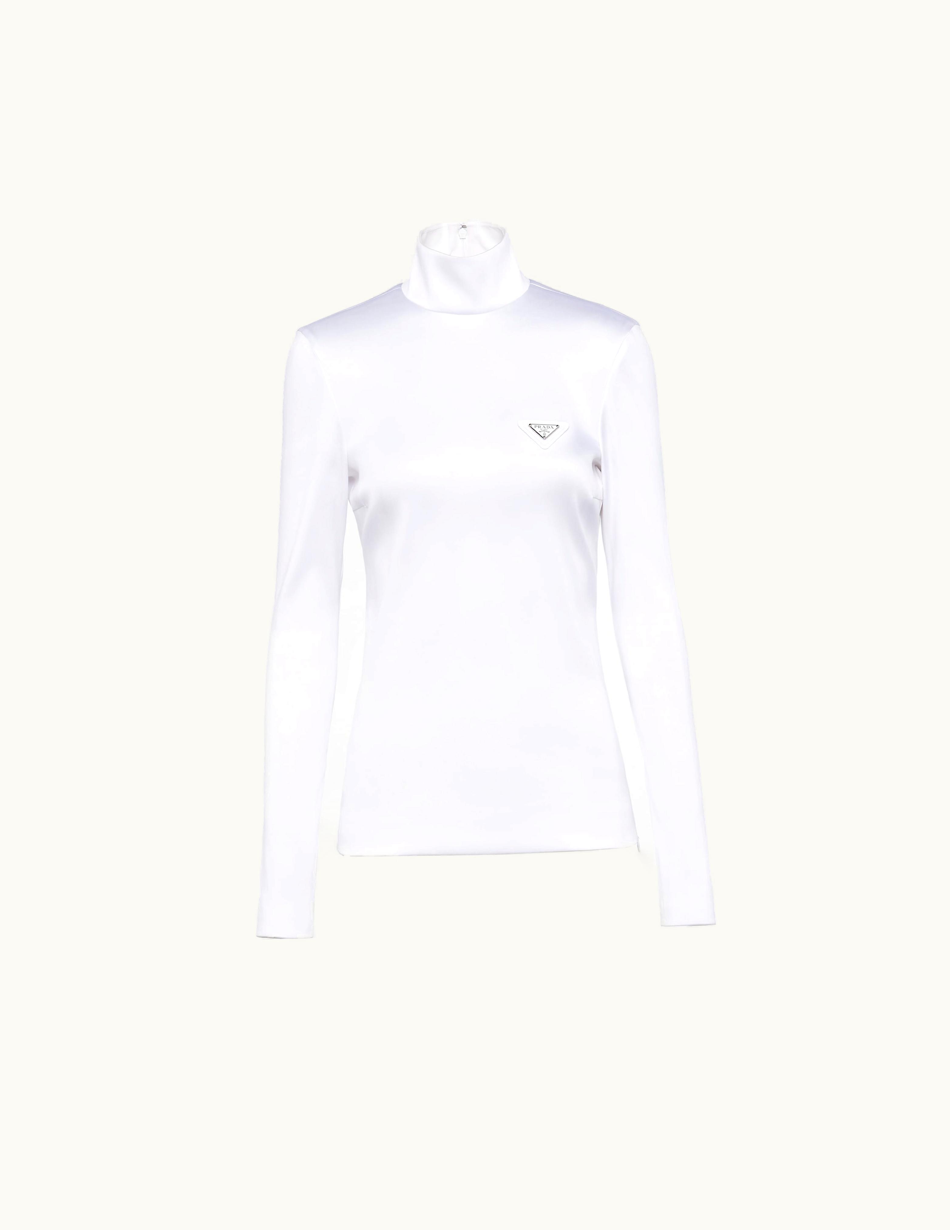 Prada Prada White Stretch Satin Top