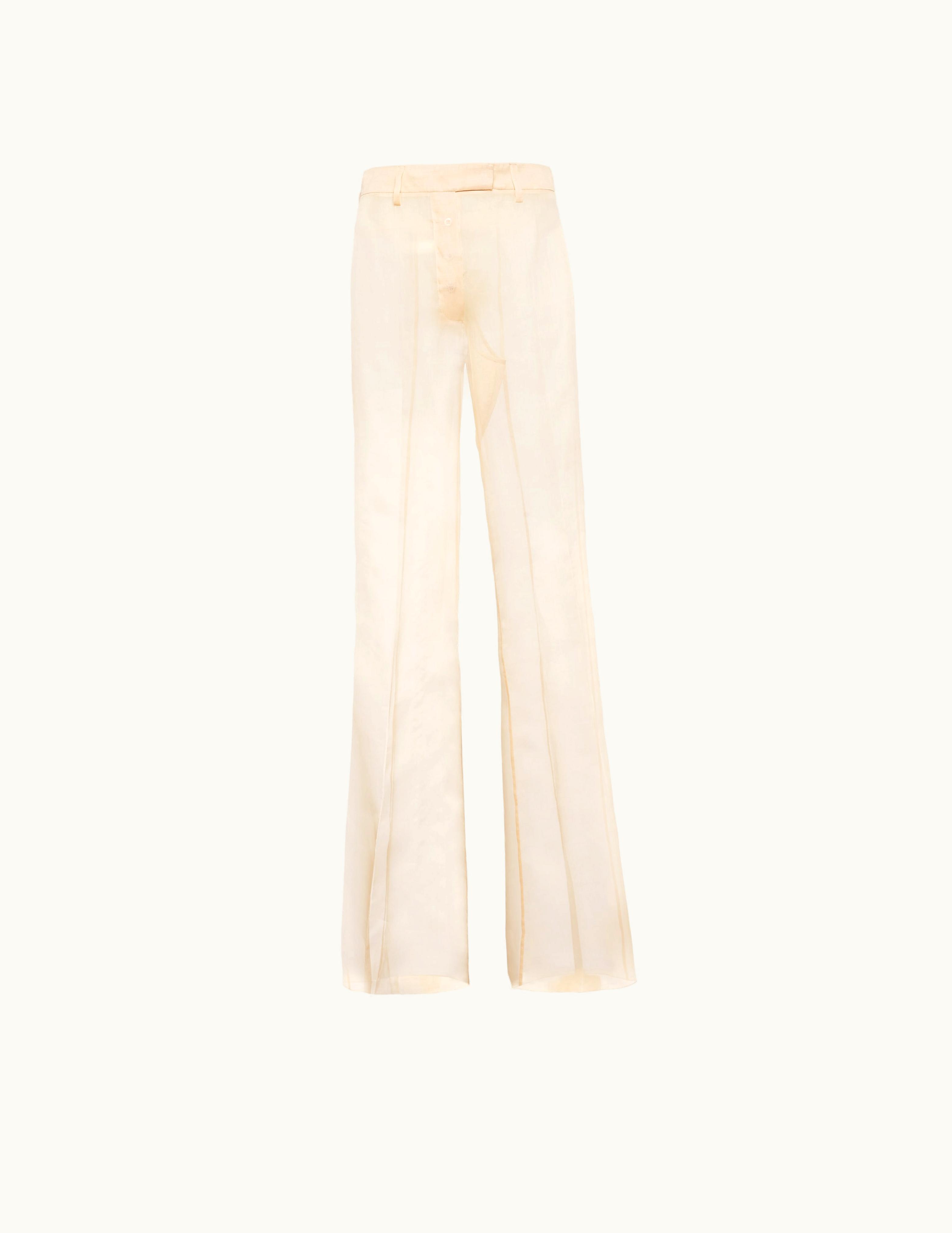 Prada Prada Desert Beige Organza Pants