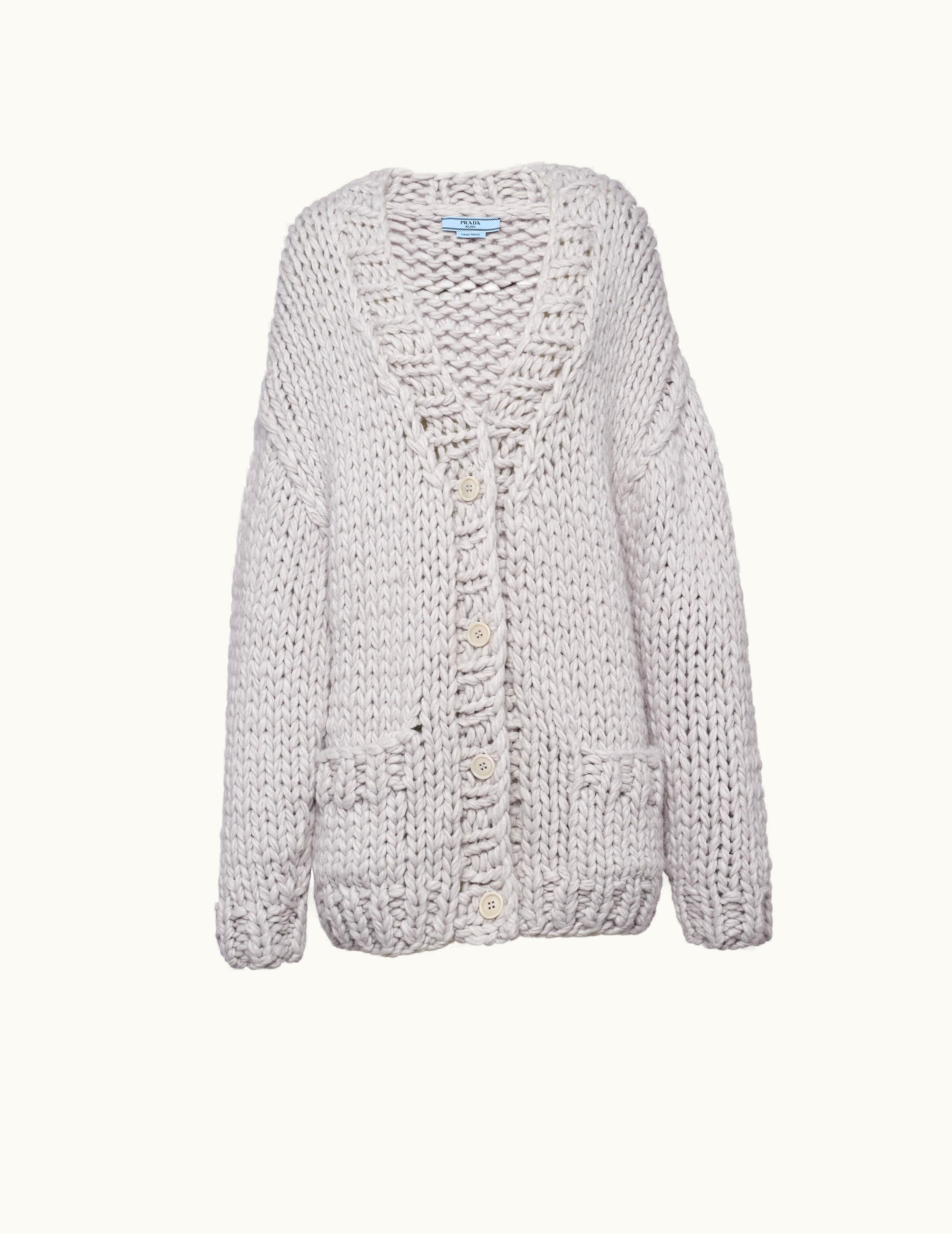 Prada Prada Chalk White Wool Cardigan