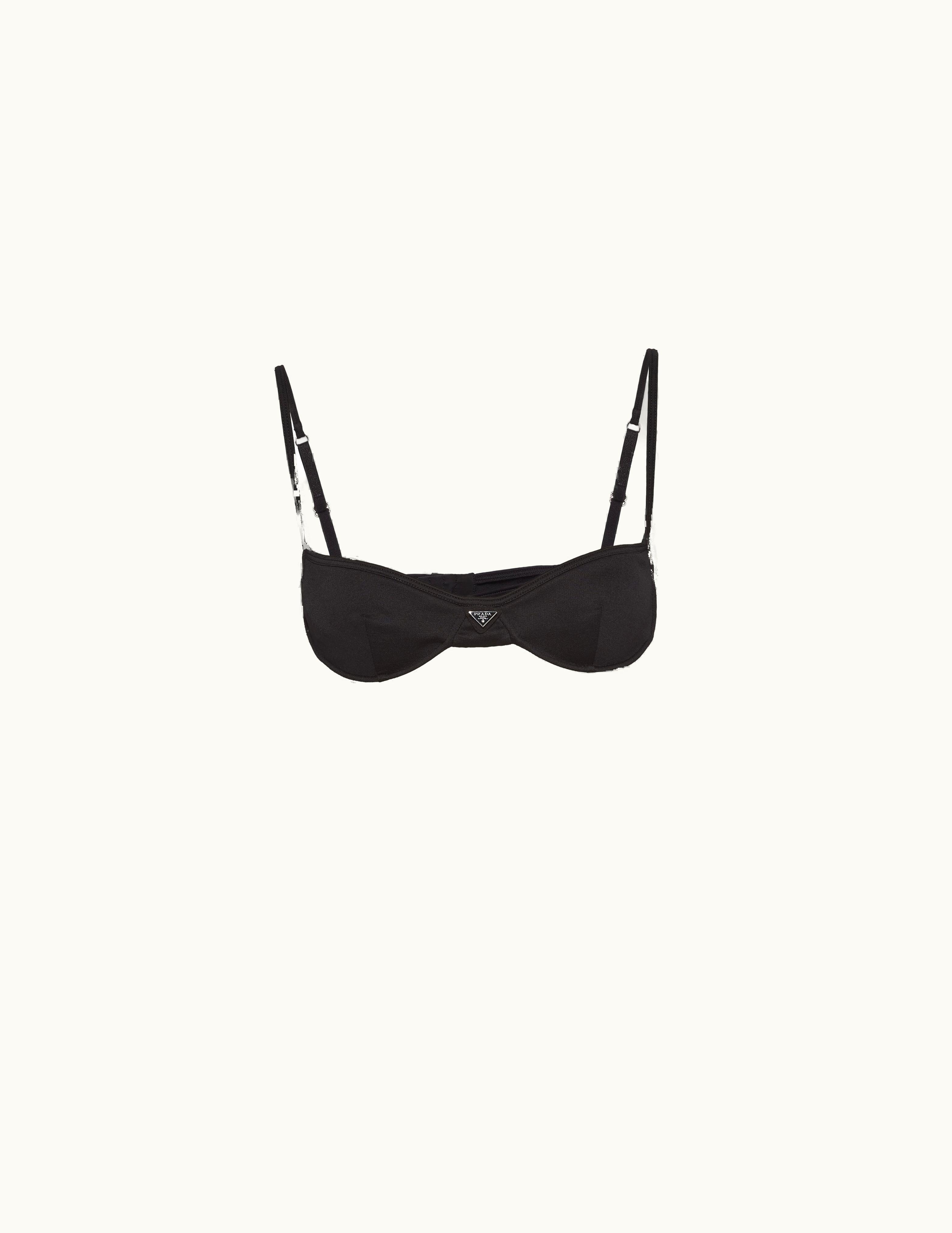 Prada Prada Black Stretch Jersey Bra Top