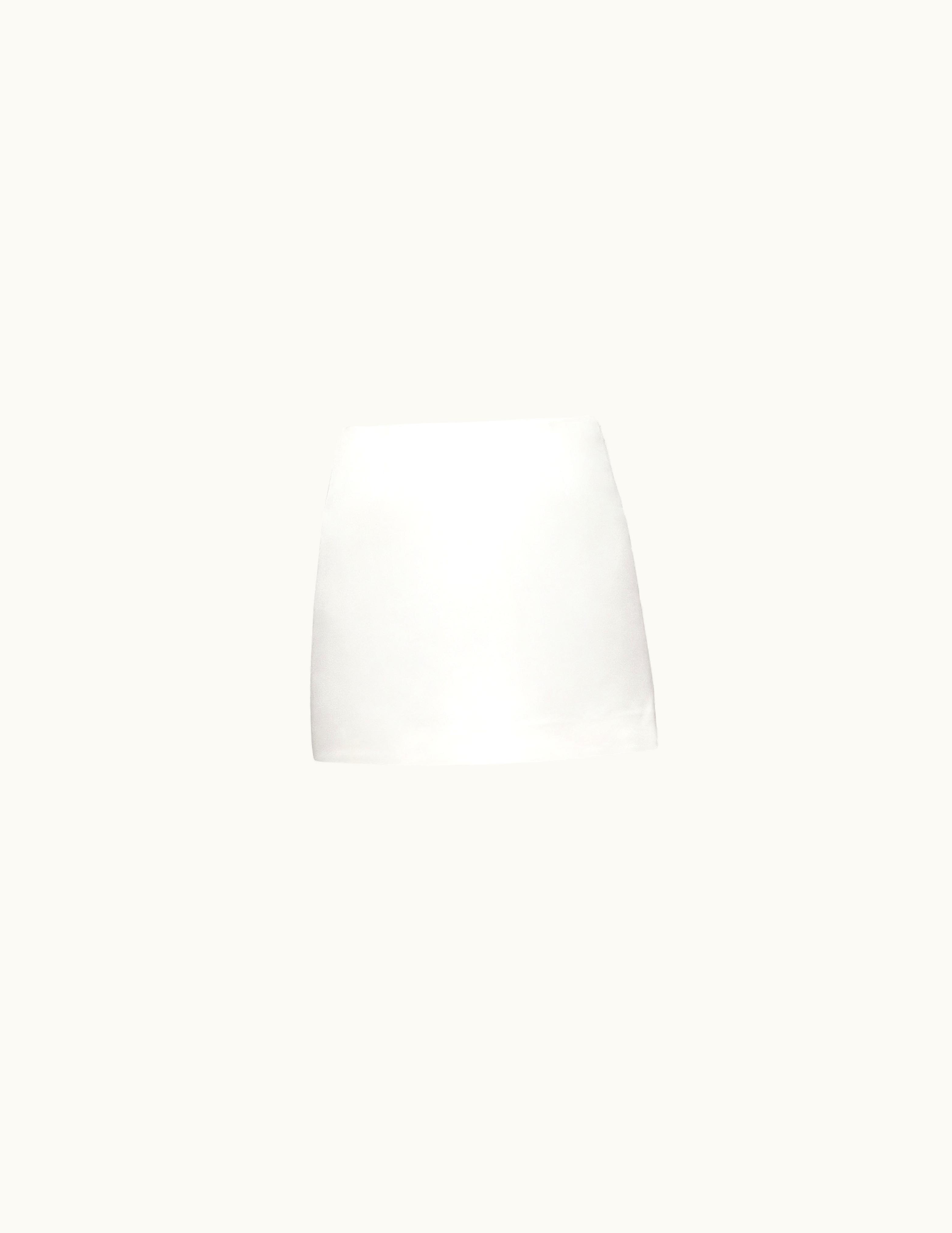 Prada Prada White Double Satin Miniskirt