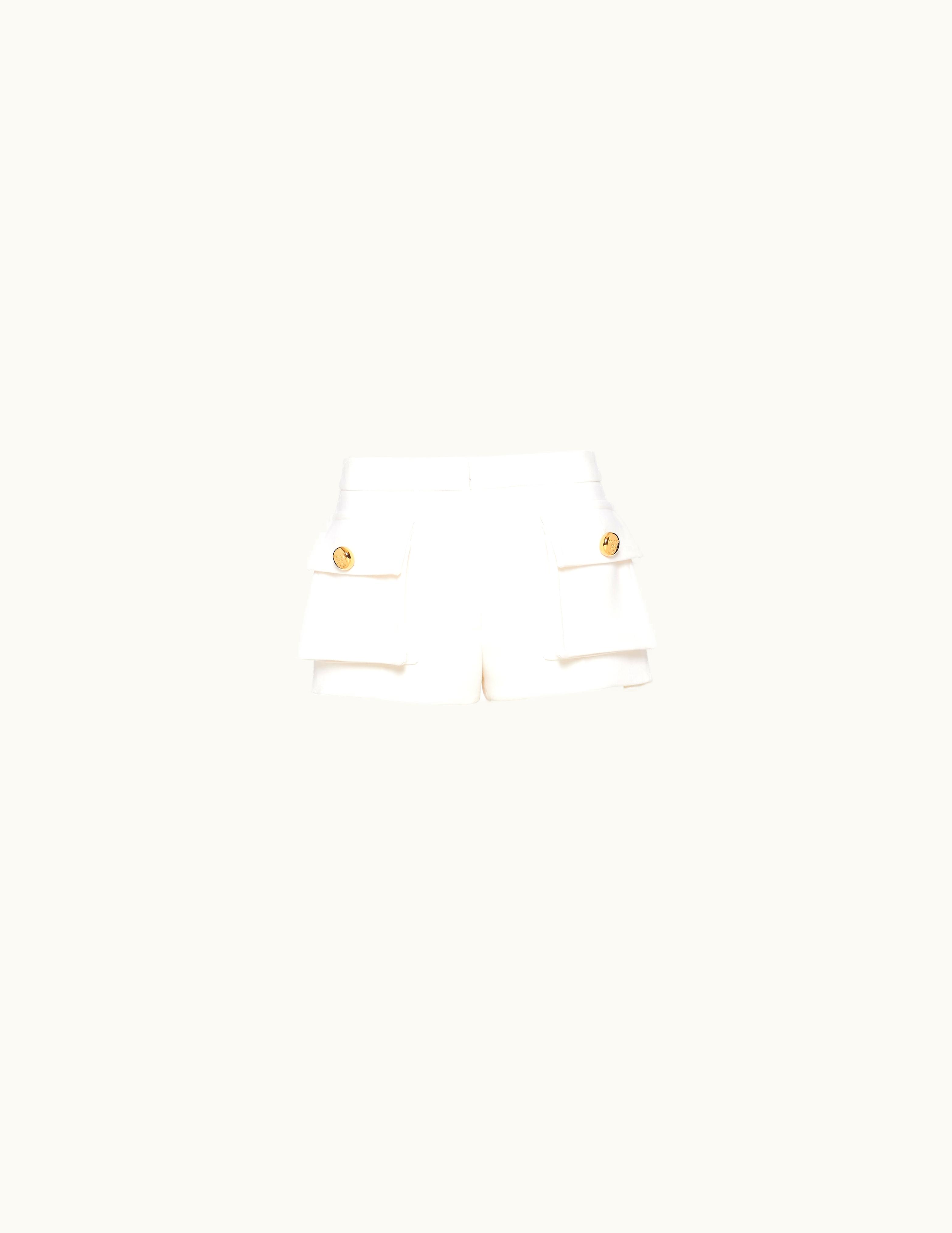 Prada Prada White Natté Shorts
