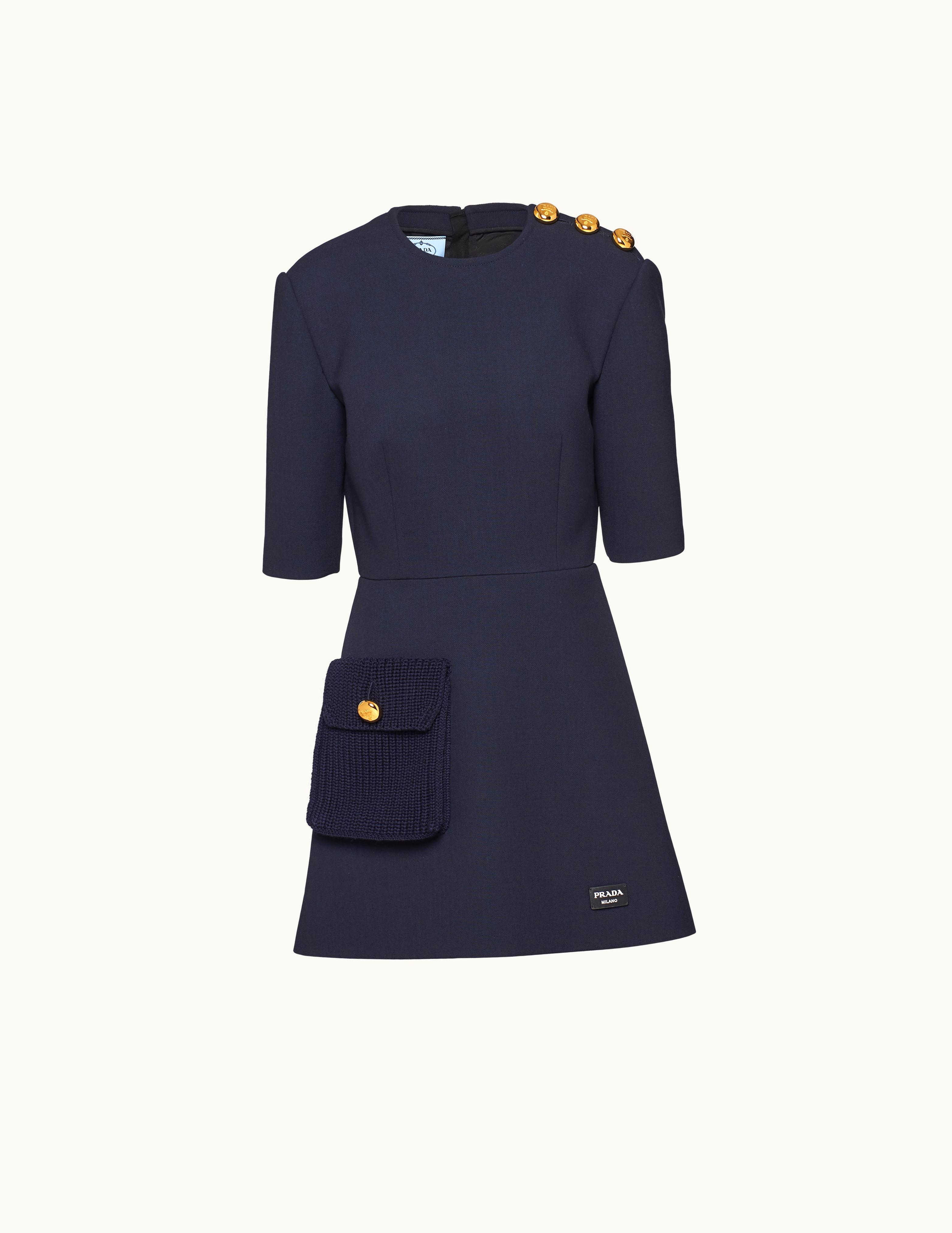Prada Prada Navy Natté Minidress