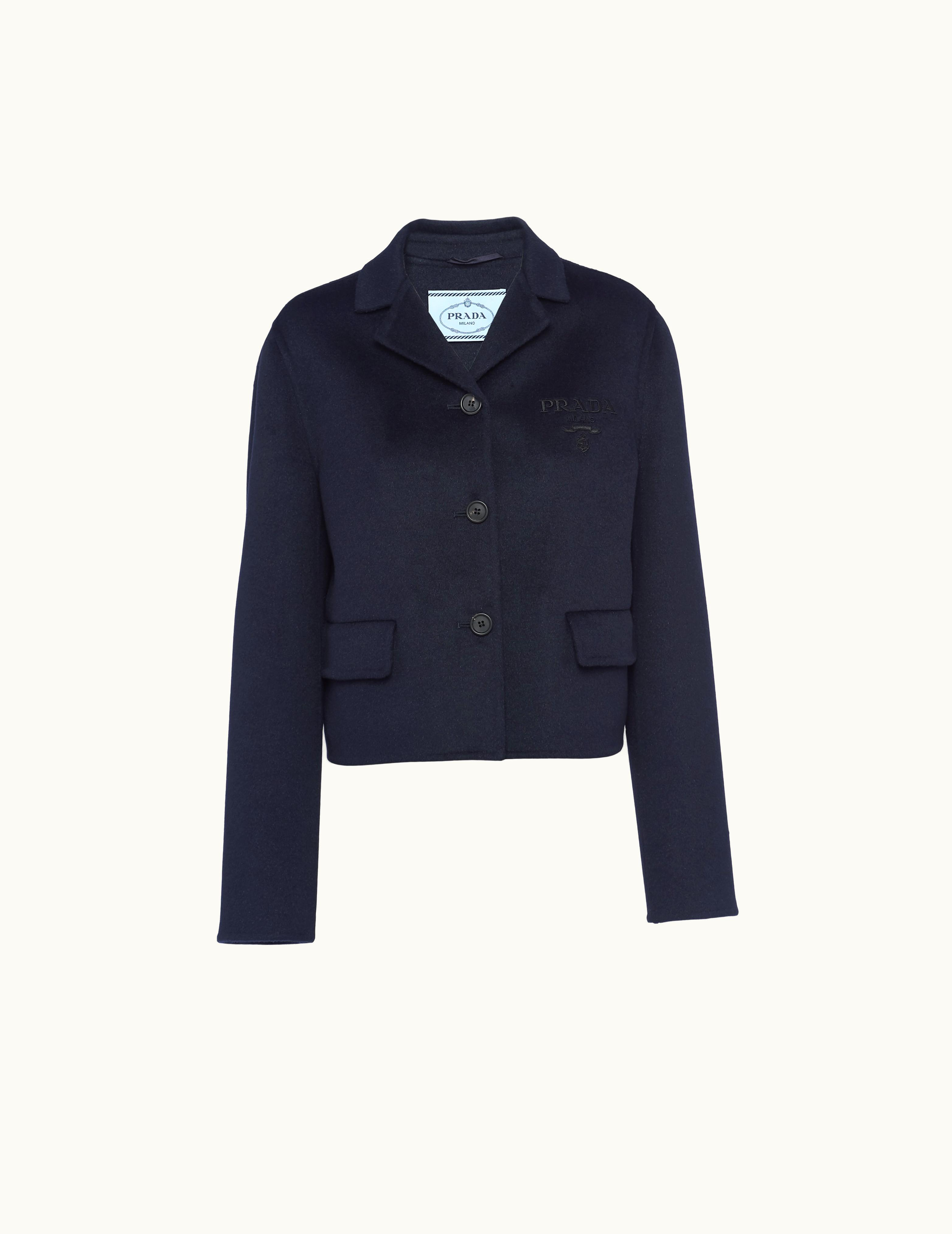 Prada Prada Navy Single-breasted Cashgora Jacket