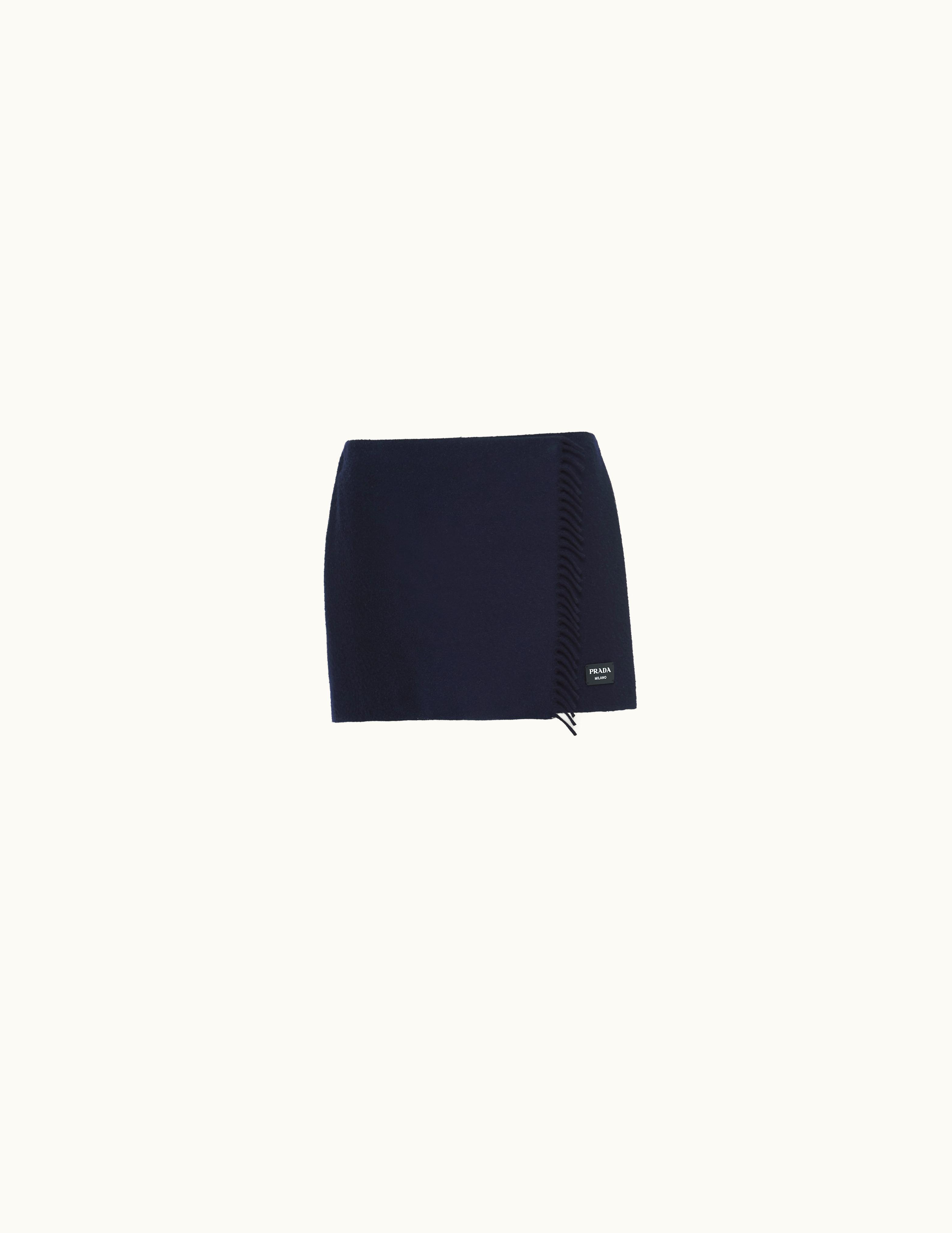 Prada Prada Navy Cashmere Miniskirt