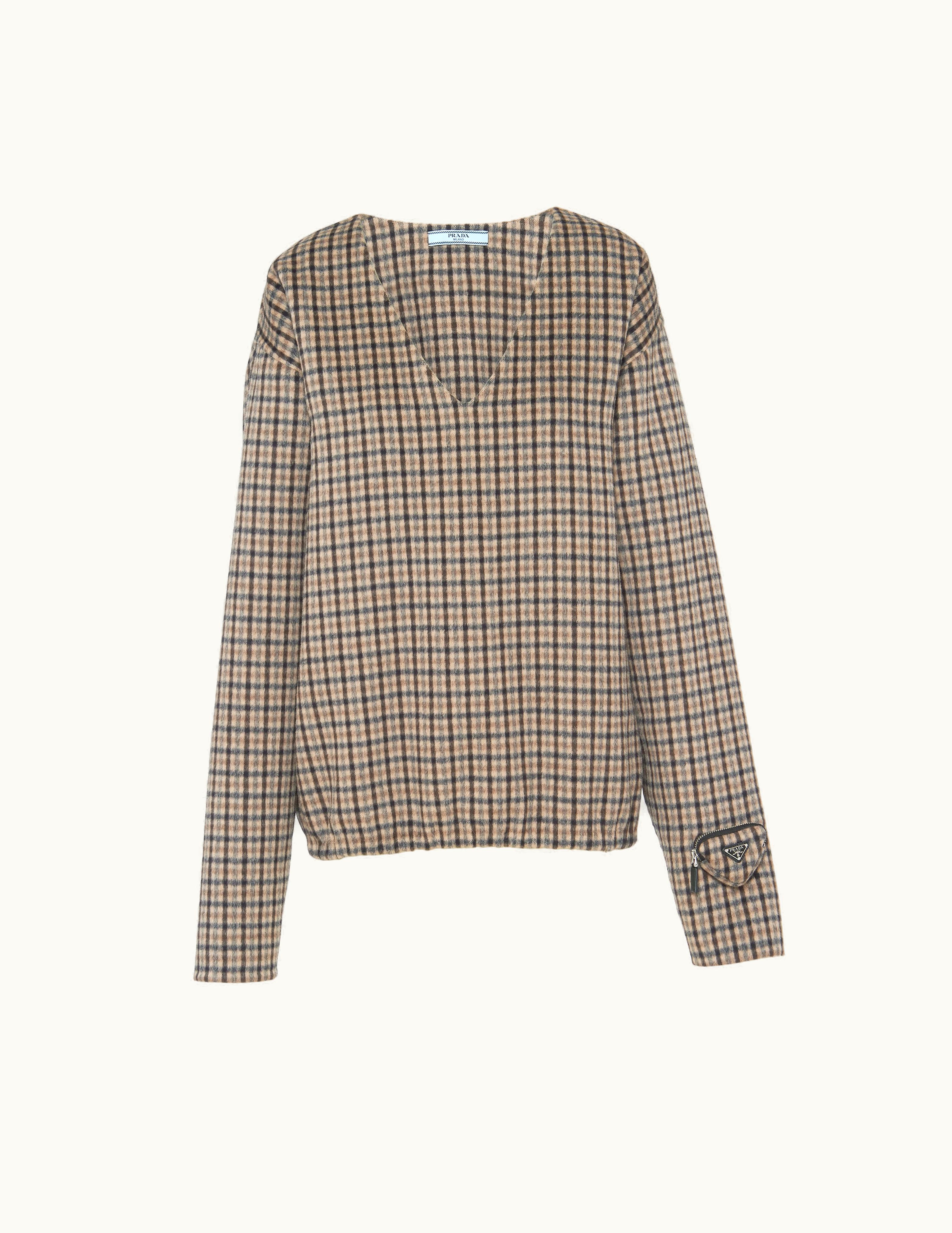 Prada Prada Tobacco Cashgora Check Top