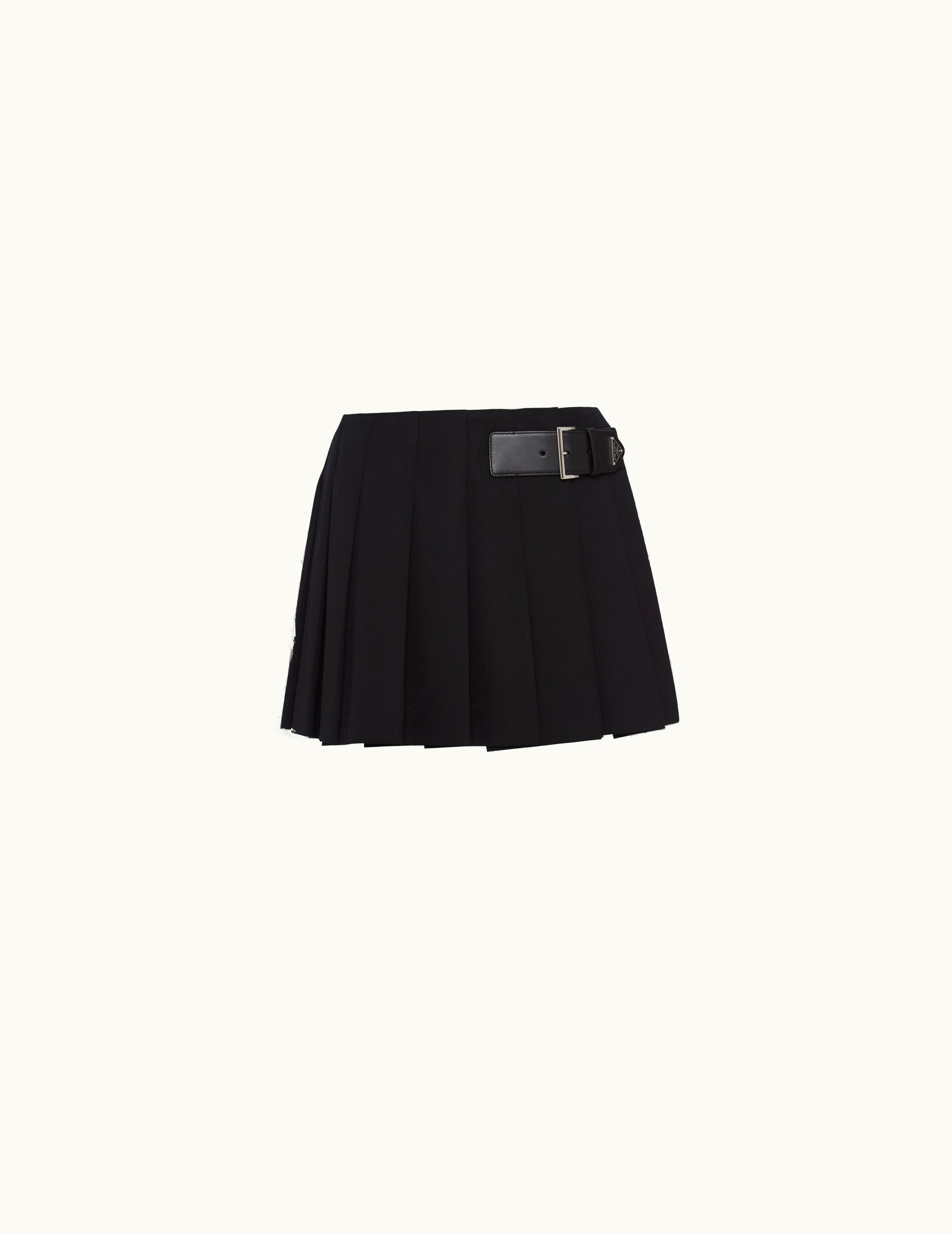 Prada Prada Black Gabardine Miniskirt
