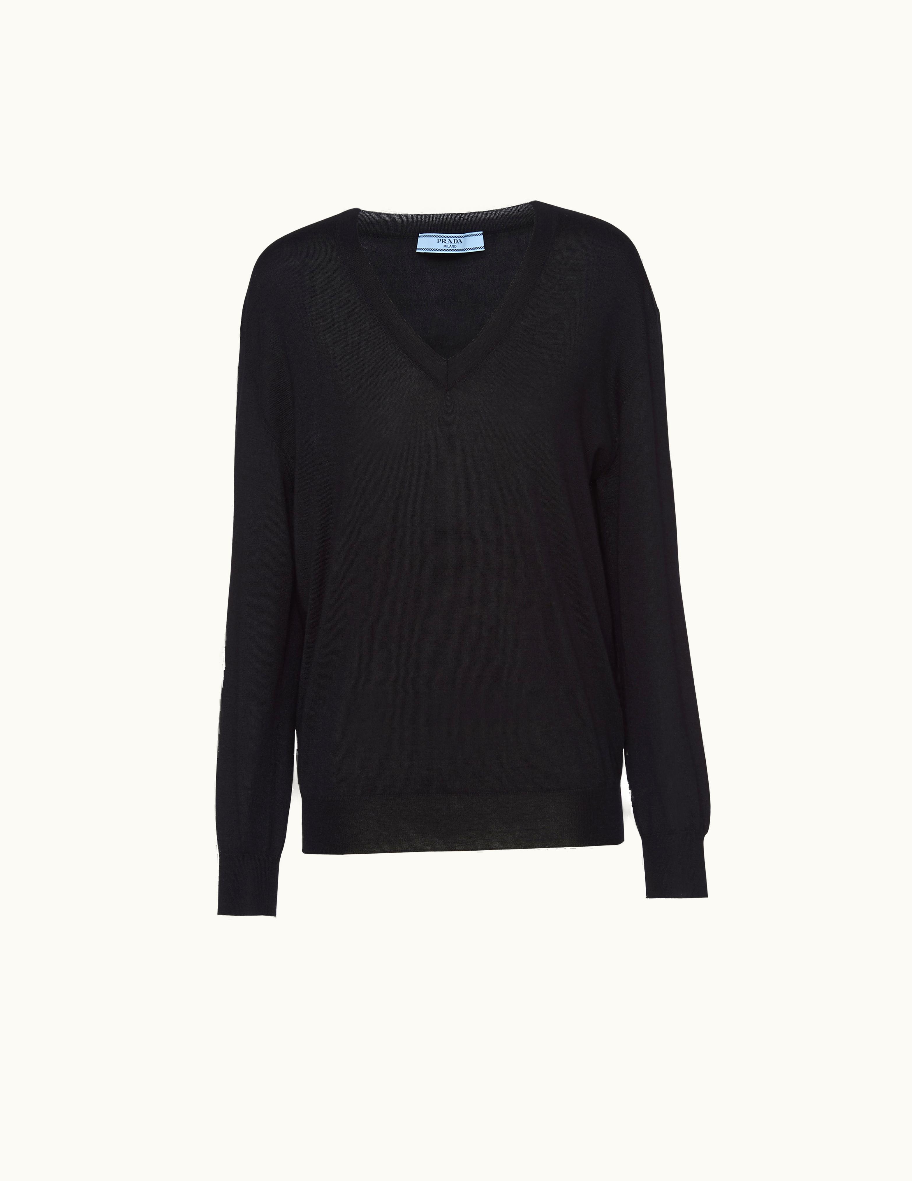 Prada Prada Black Cashmere And Wool Sweater