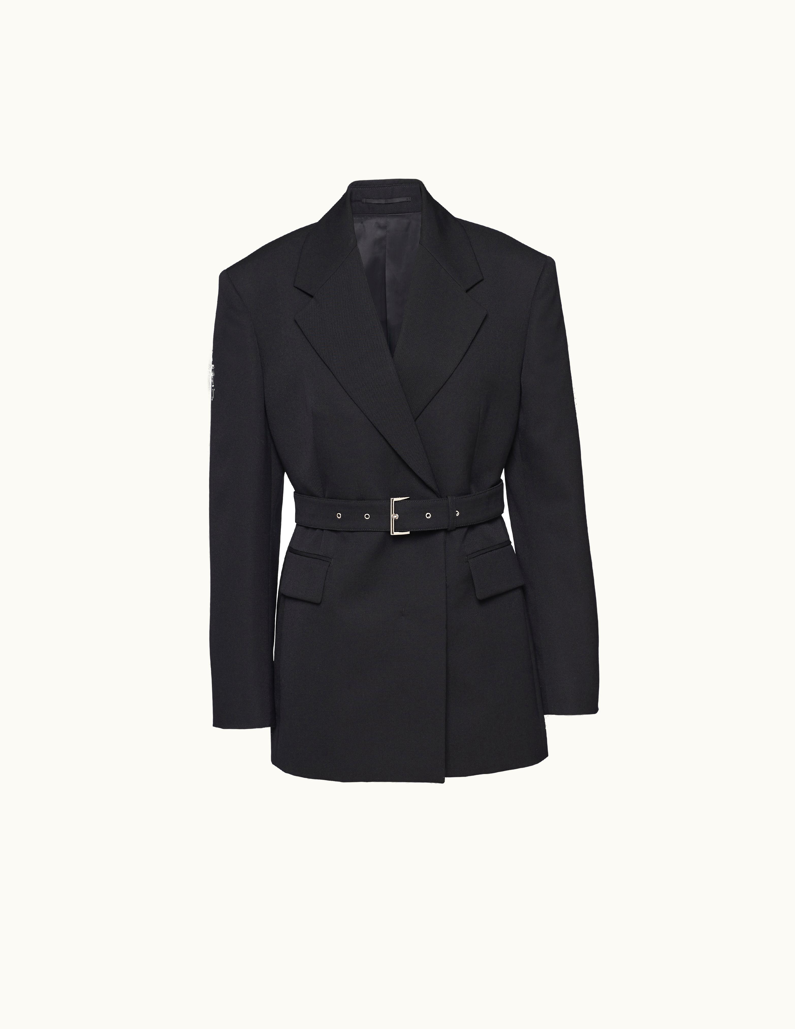 Prada Prada Black Single-breasted Gabardine Jacket