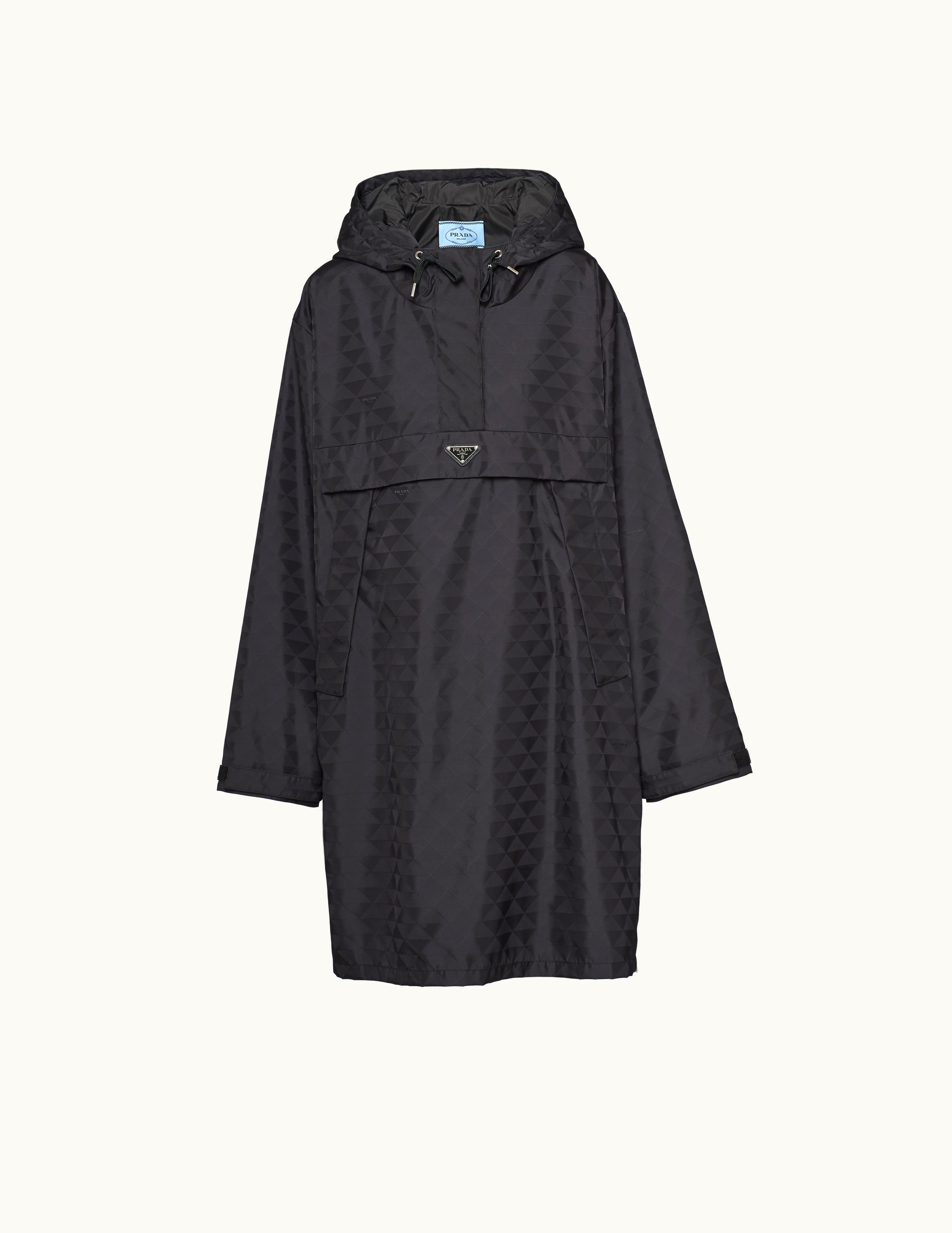 Prada Prada Black Printed Re-nylon Raincoat