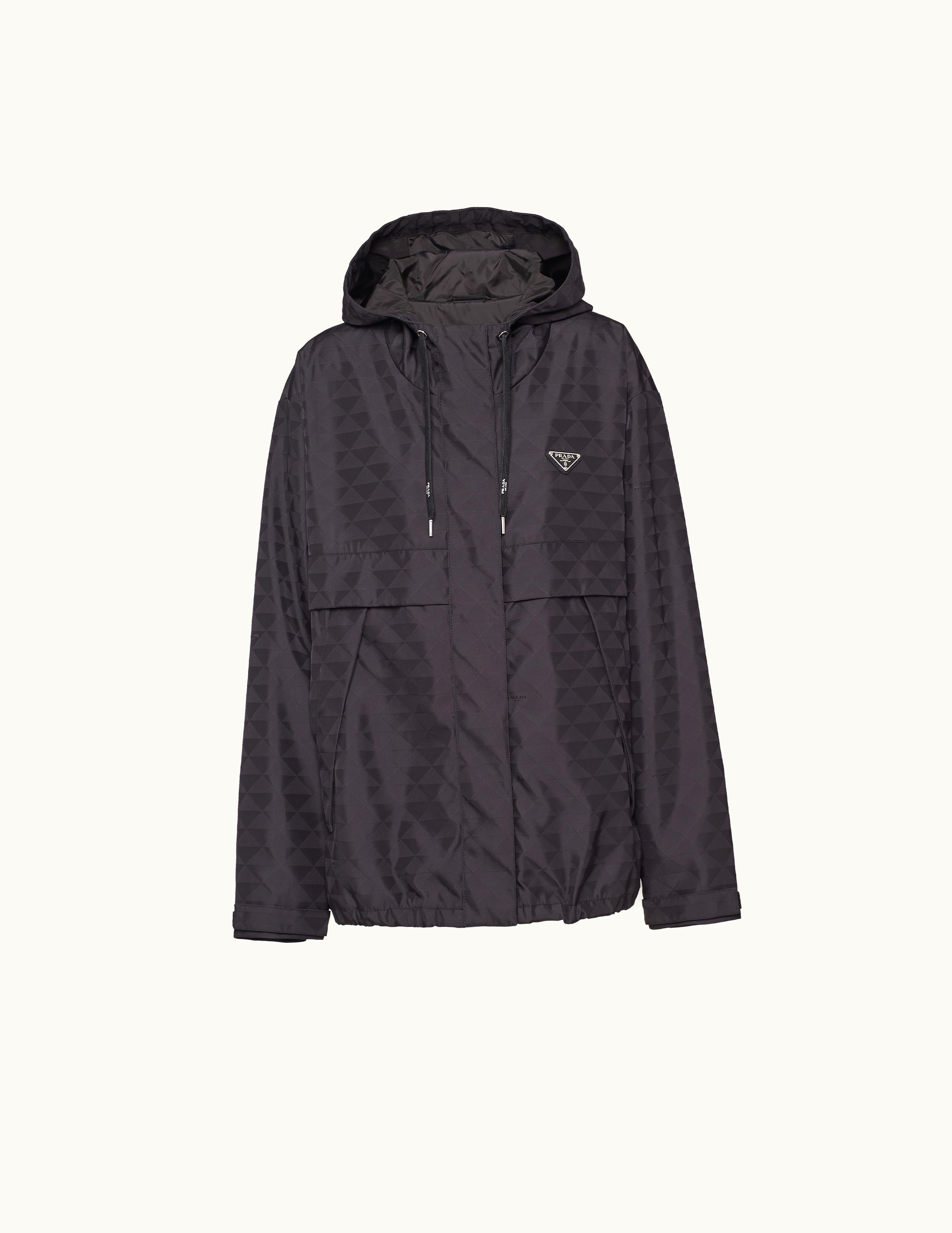 Prada Prada Black Printed Re-nylon Blouson Jacket