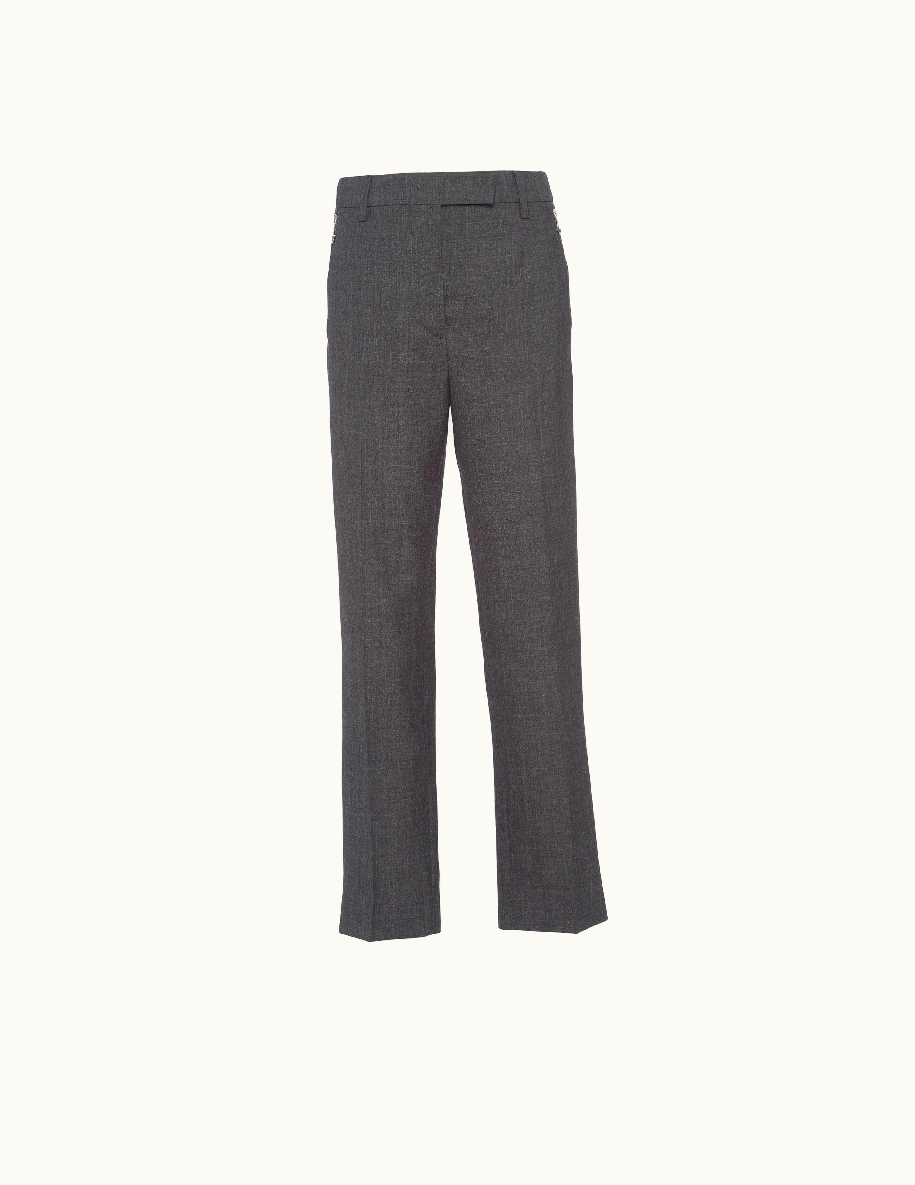 Prada Prada Slate Gray Wool Pants