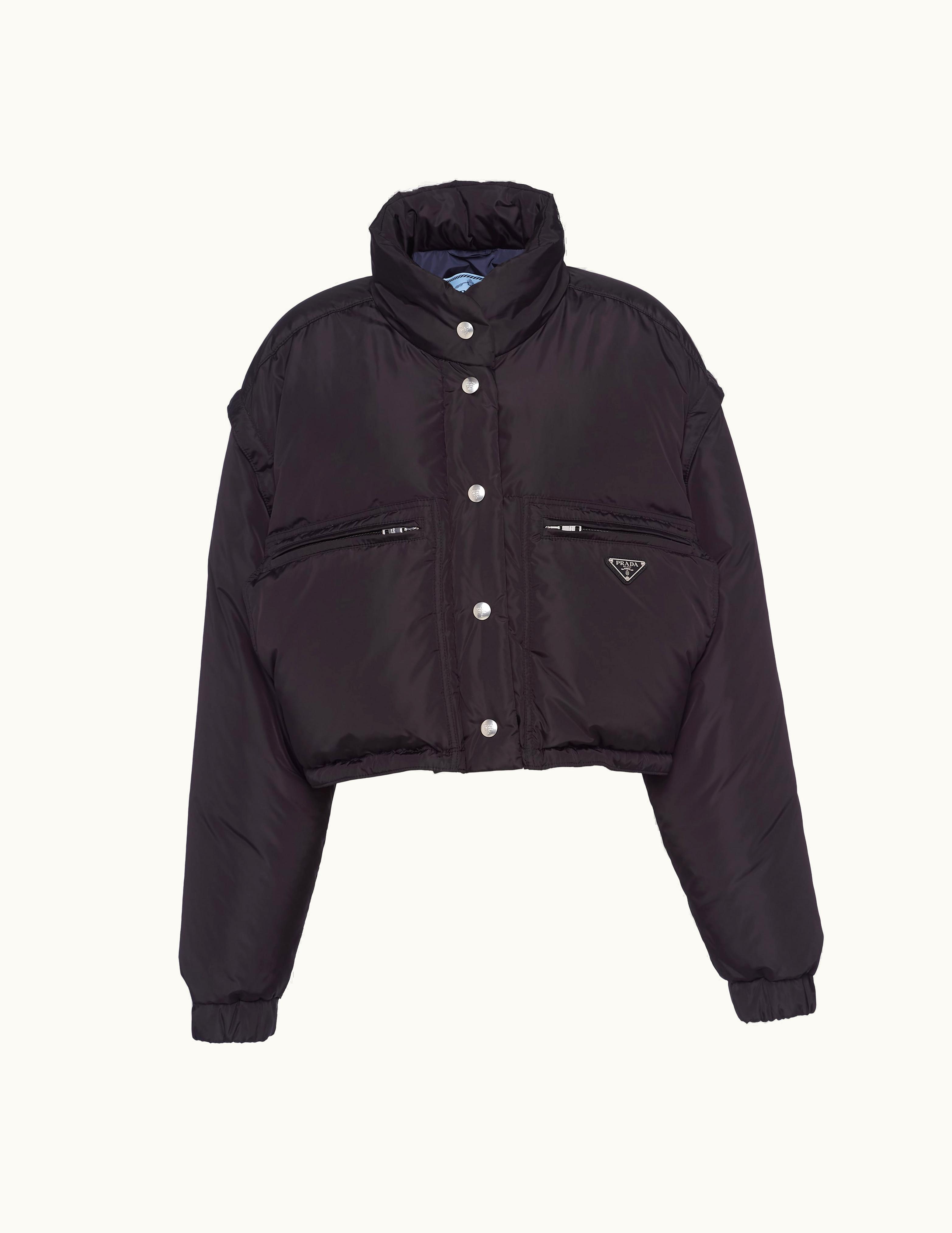 Prada Prada Black / Blue Cropped Re-nylon Down Jacket