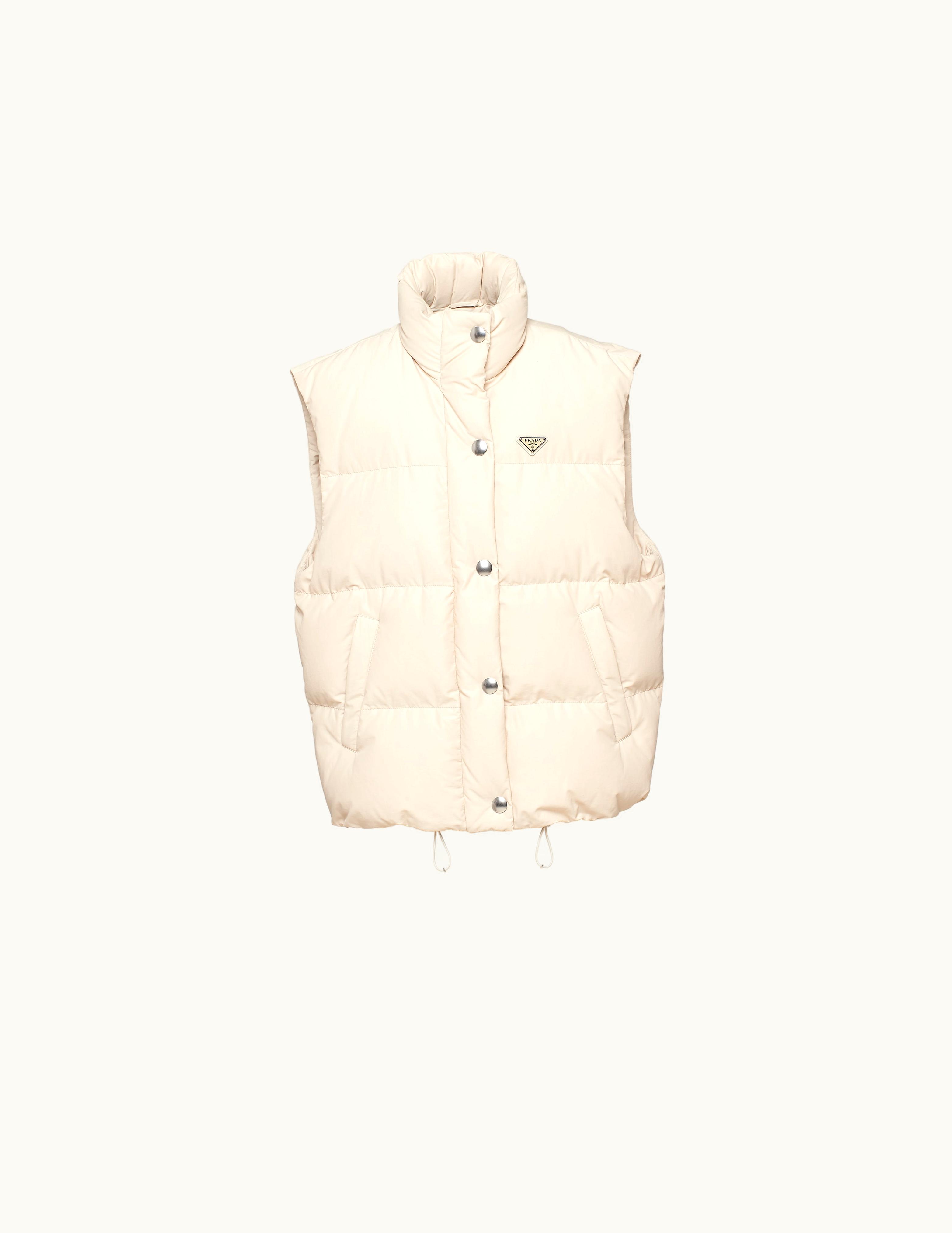 Prada Prada Desert Beige Technical Fabric Down Vest