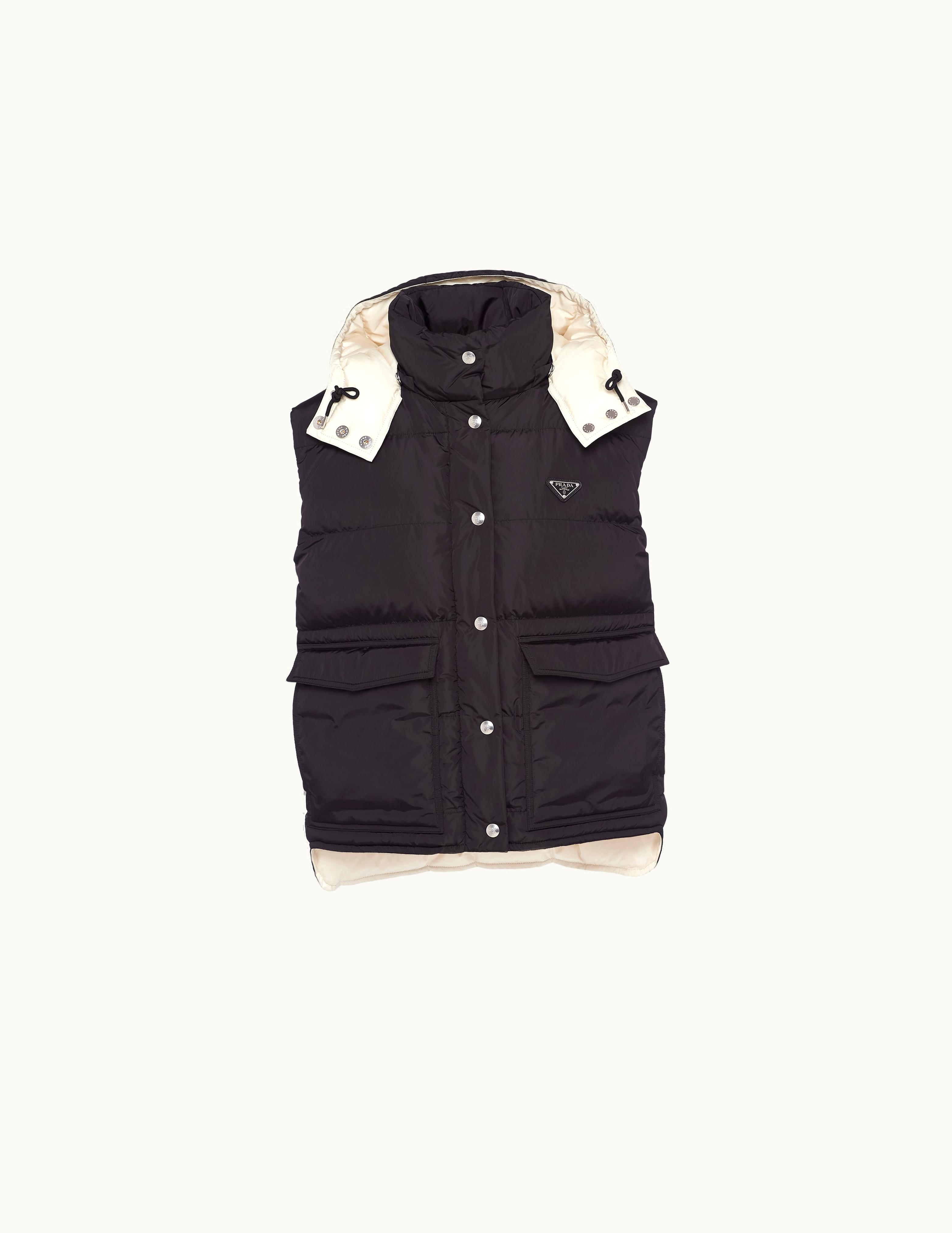 Prada Prada Black+sand Re-nylon Down Vest