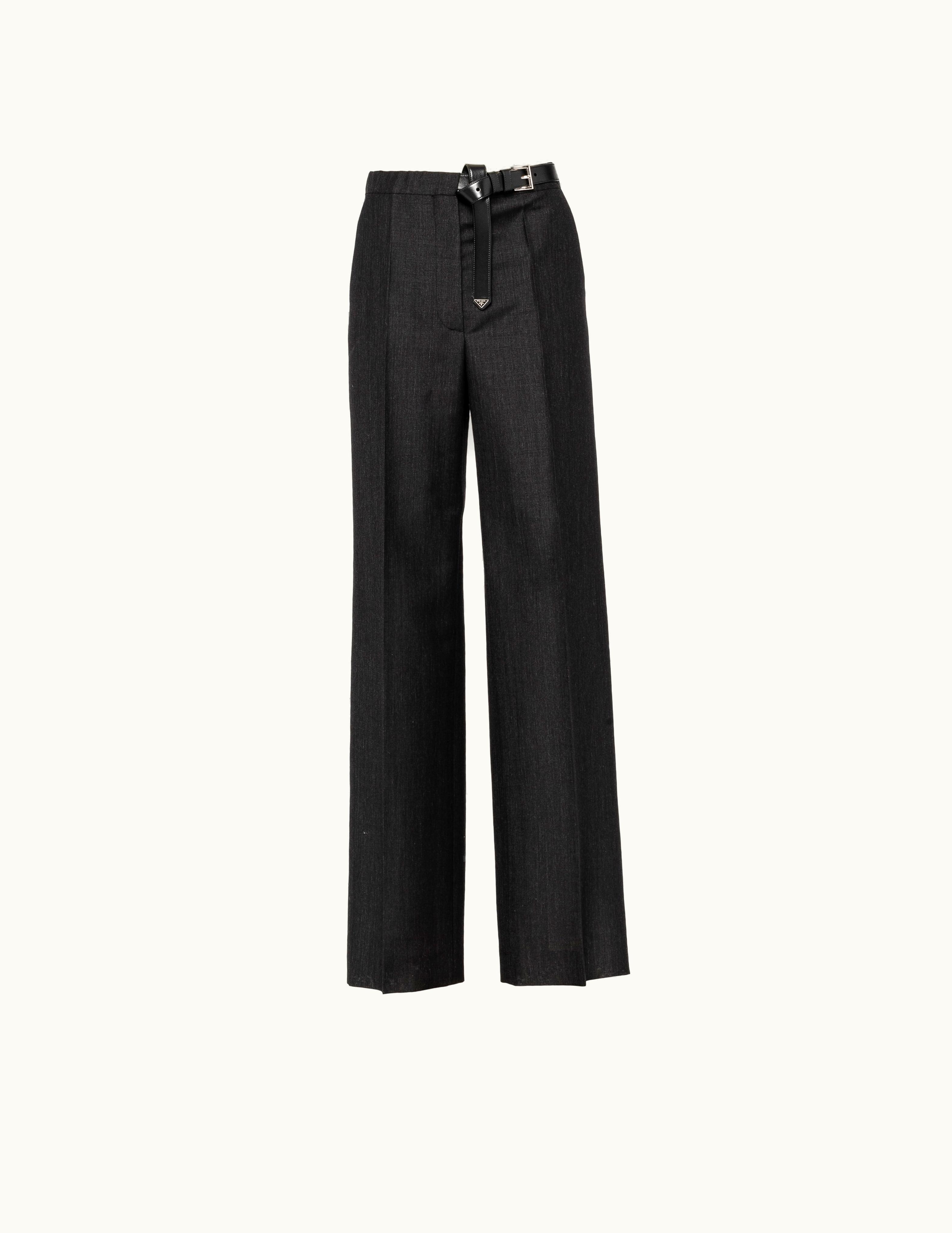 Prada Prada Anthracite Gray Kid Mohair Pants