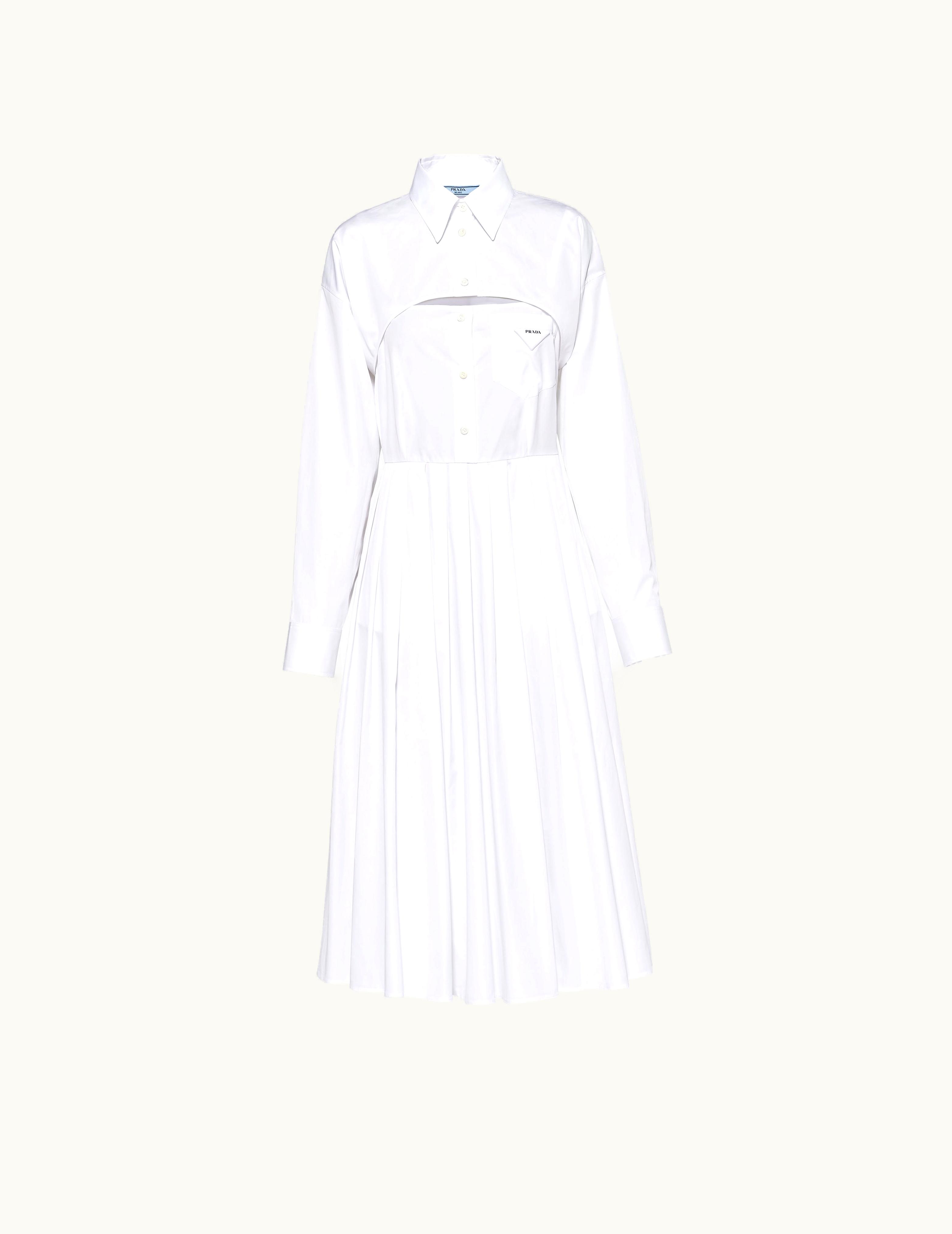 Prada Prada White Poplin Dress