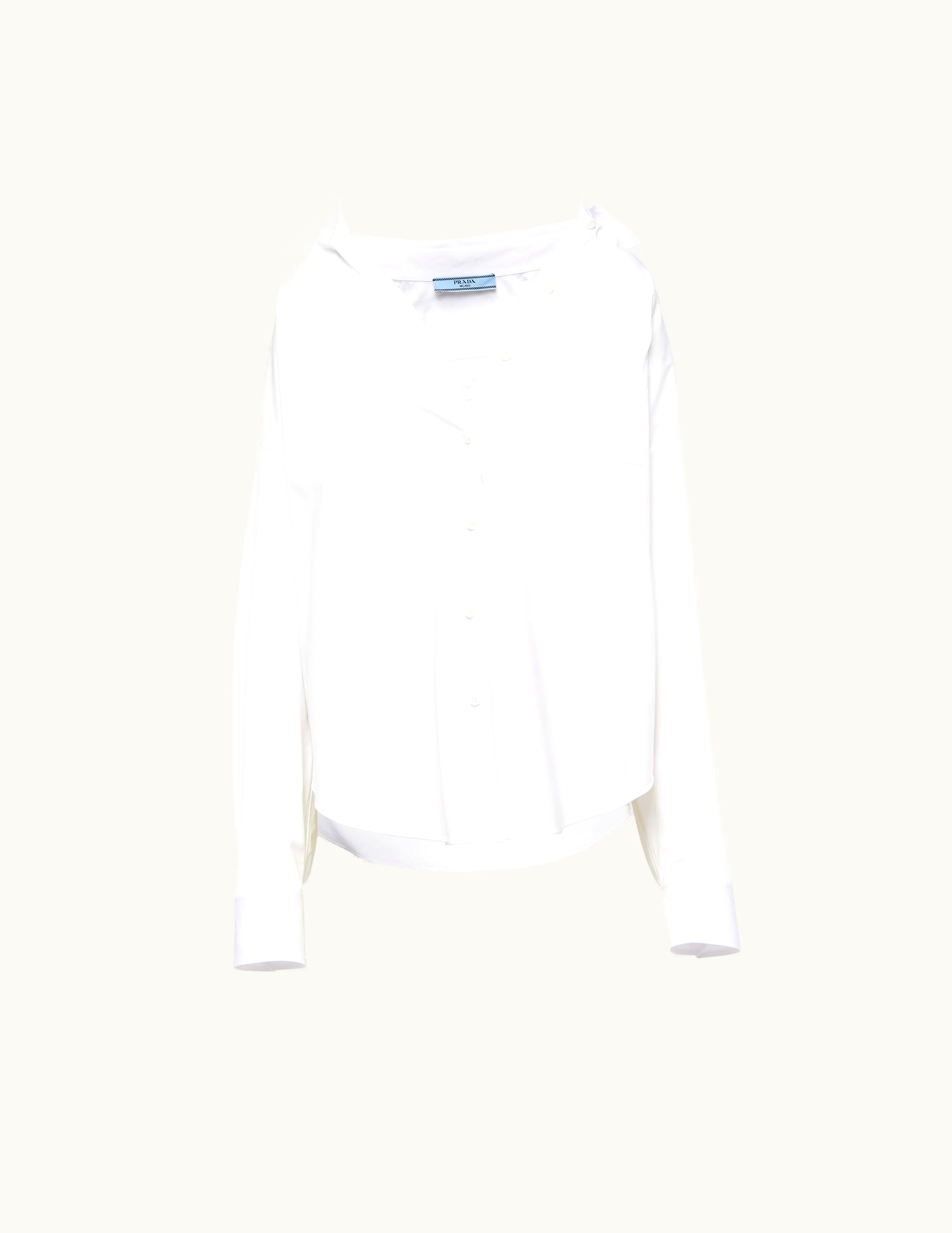 Prada Prada White Embroidered Poplin Shirt P439GR_1227_F0009_S_231