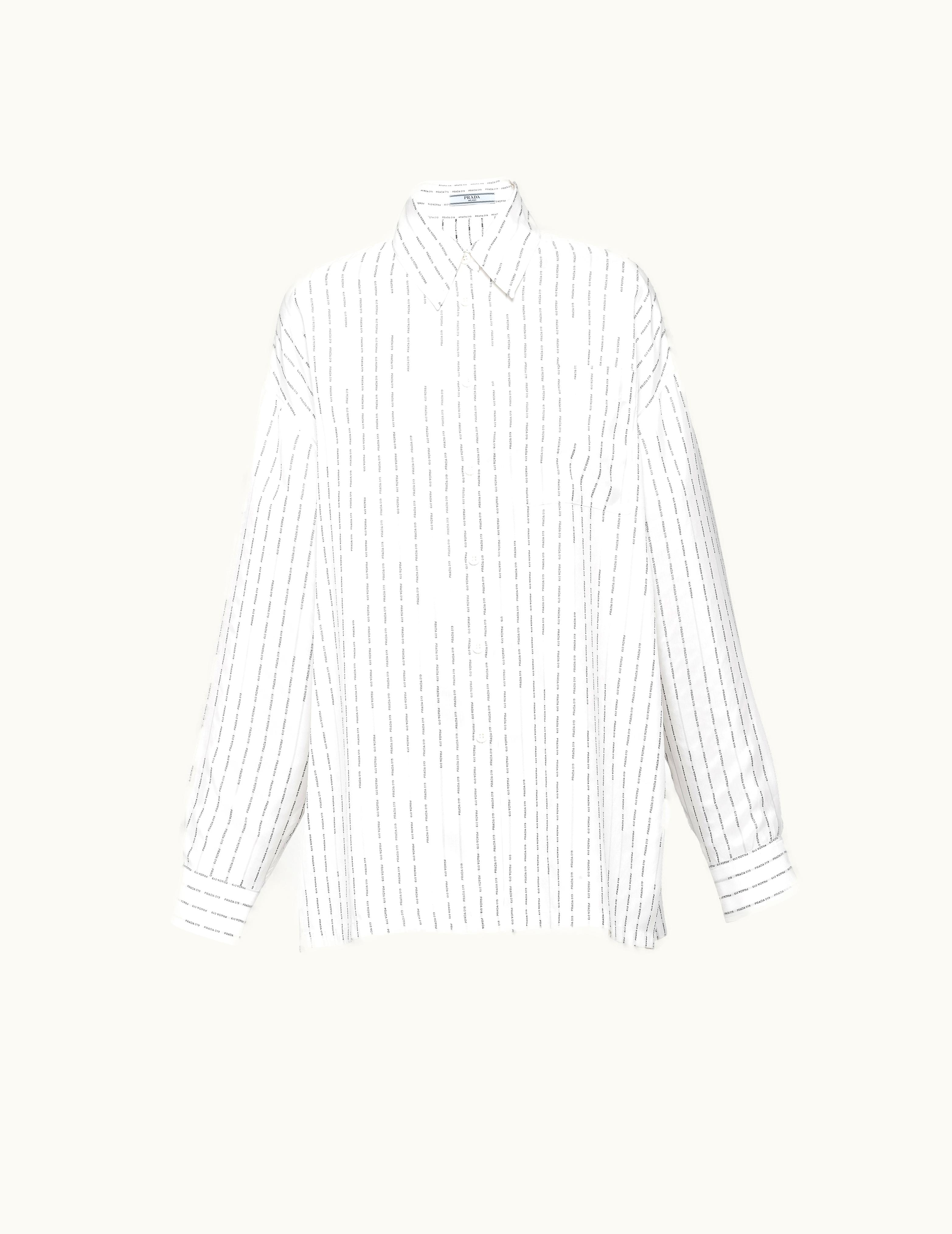 Prada Prada White Printed Pongé Shirt