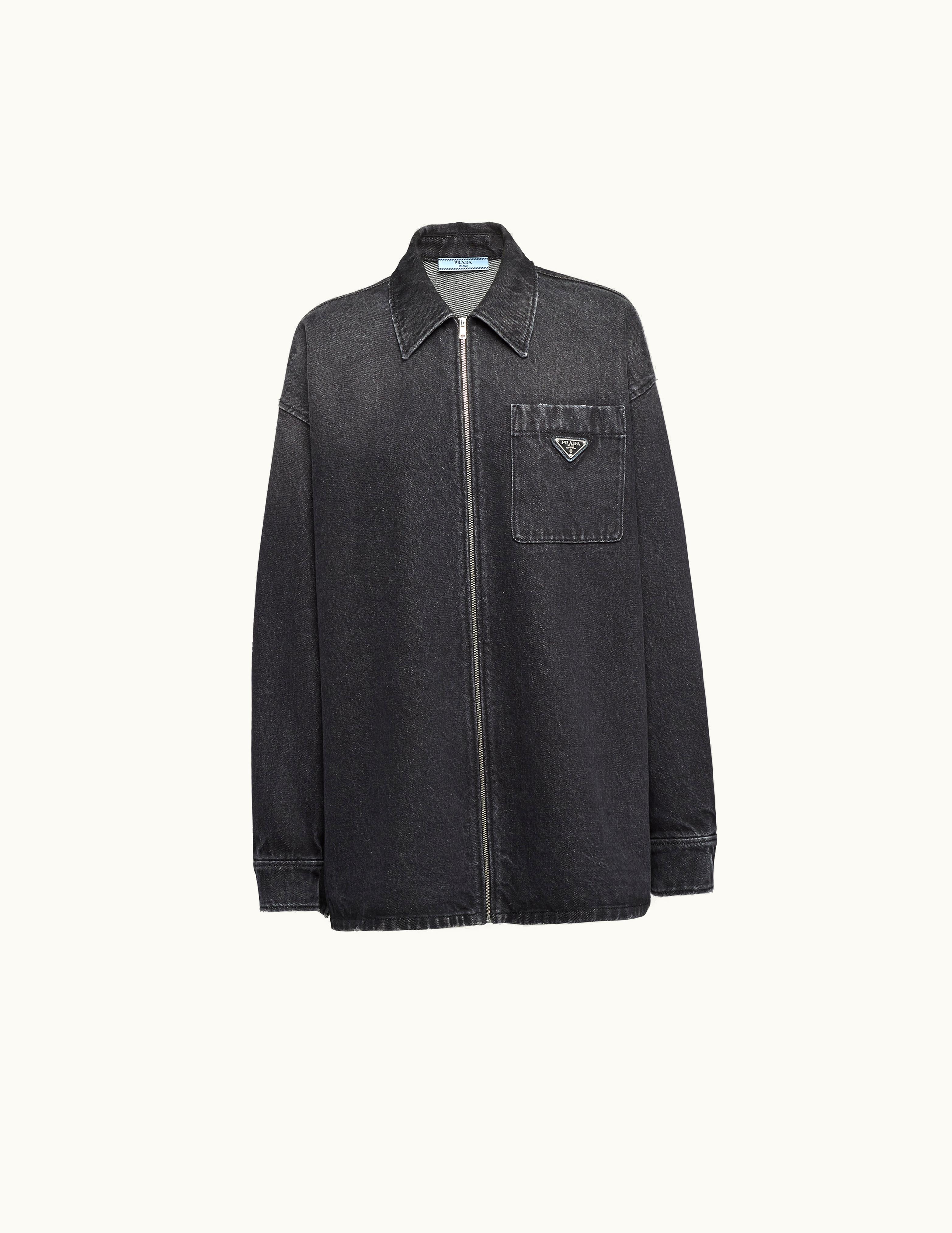 Prada Prada Black Denim Unlined Jacket