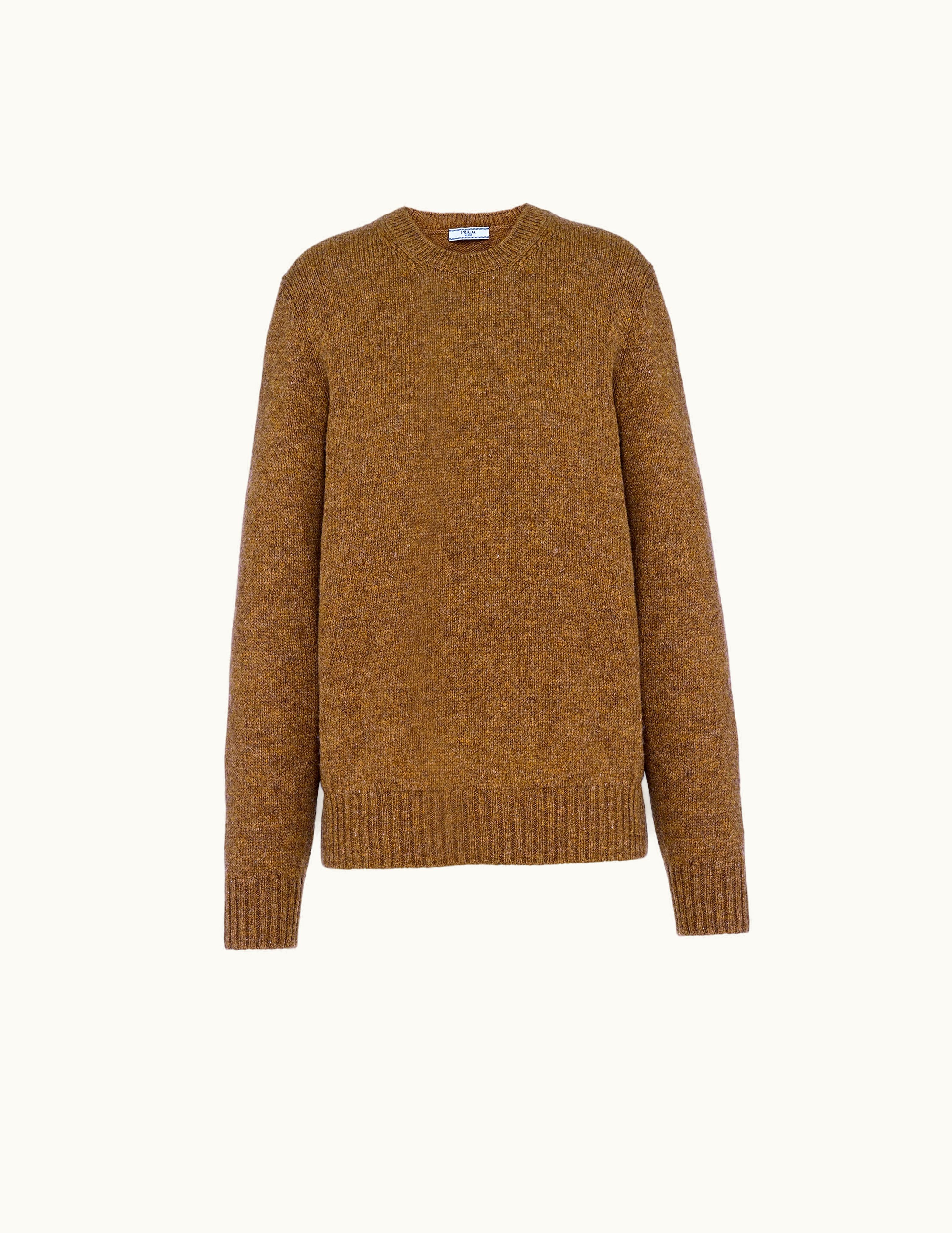 Prada Prada Olive Green Wool And Cashmere Crew-neck Sweater