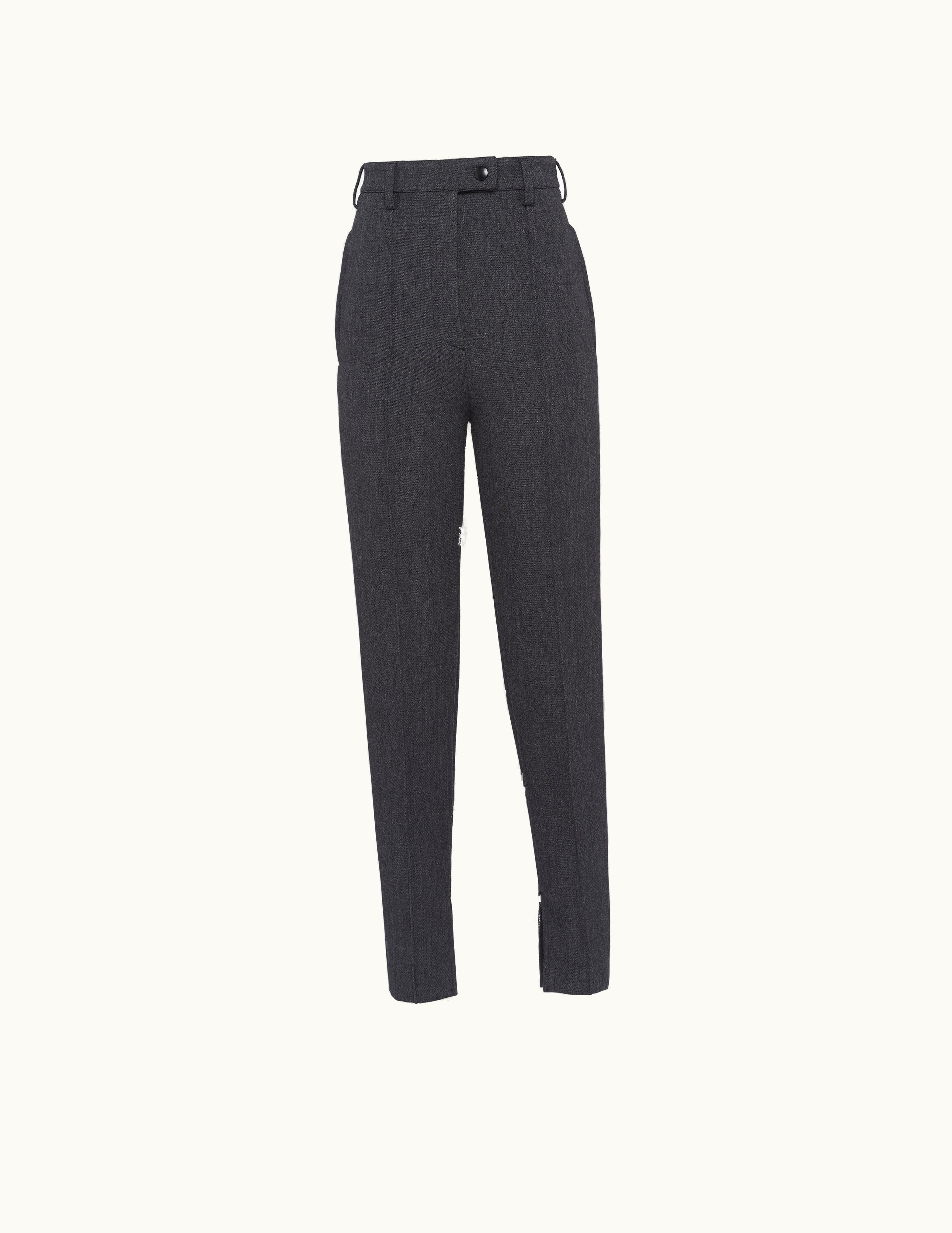 Prada Prada Anthracite Gray Stretch Natté Pants