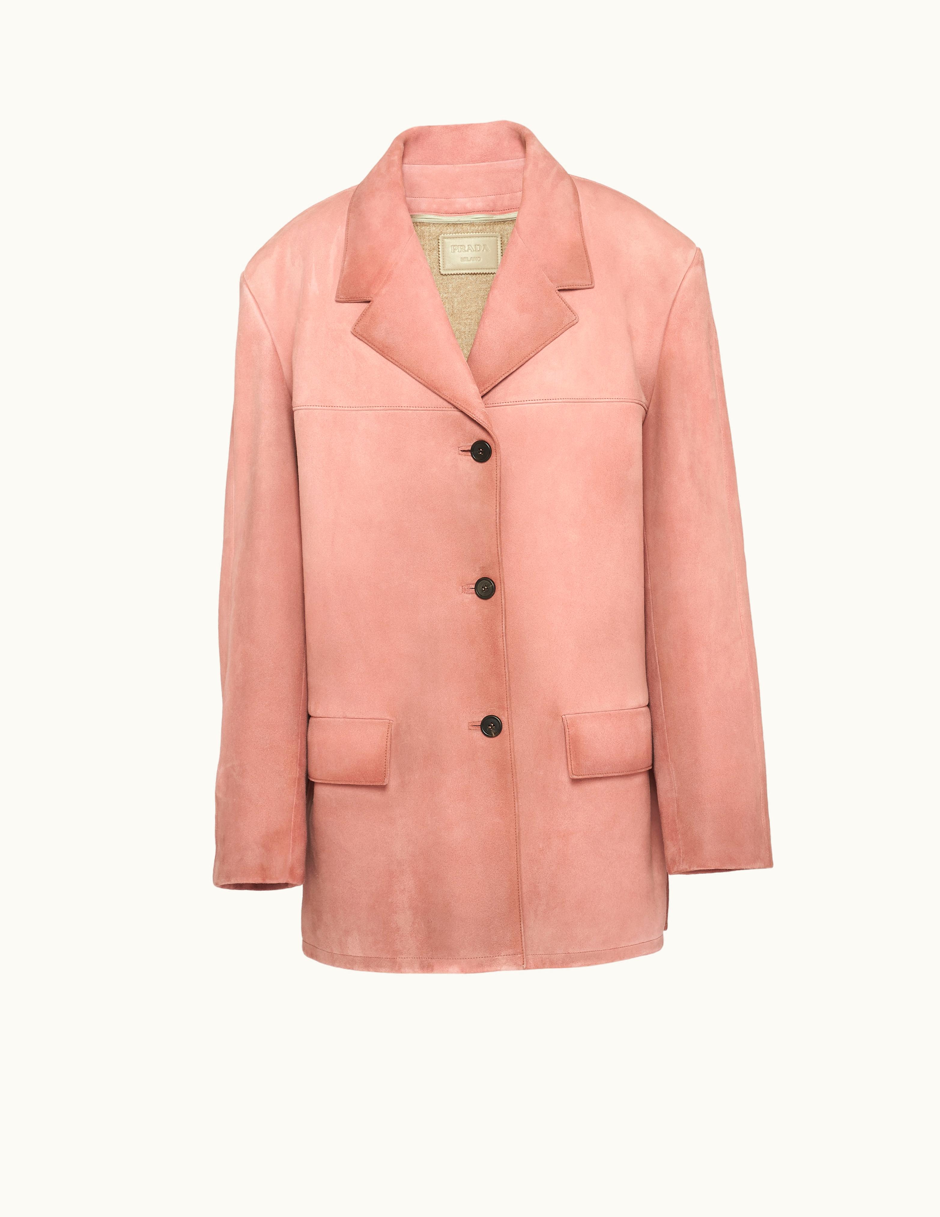 Prada Prada Petal Pink Suede Jacket