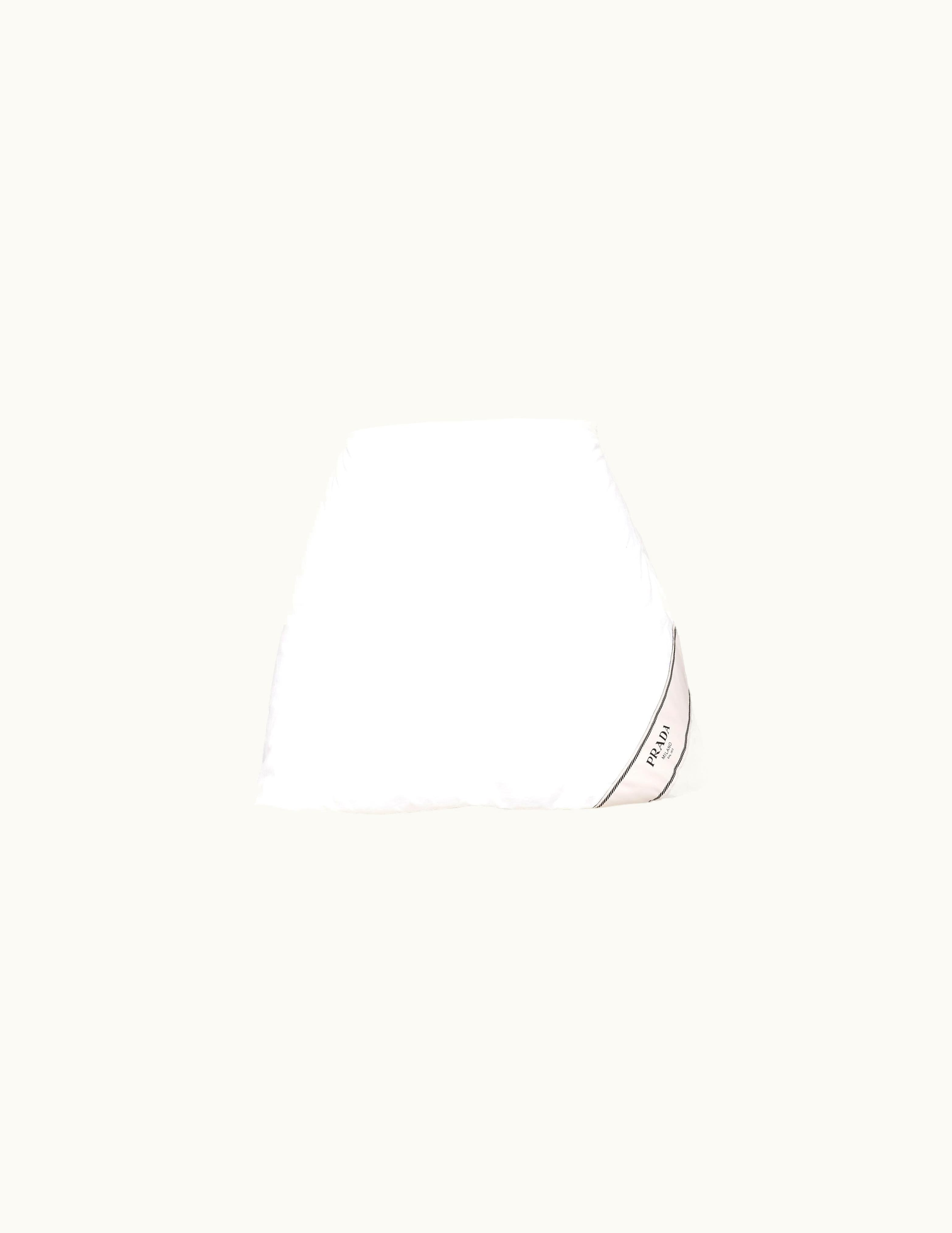 Prada Prada White / Cream Padded Cotton Miniskirt