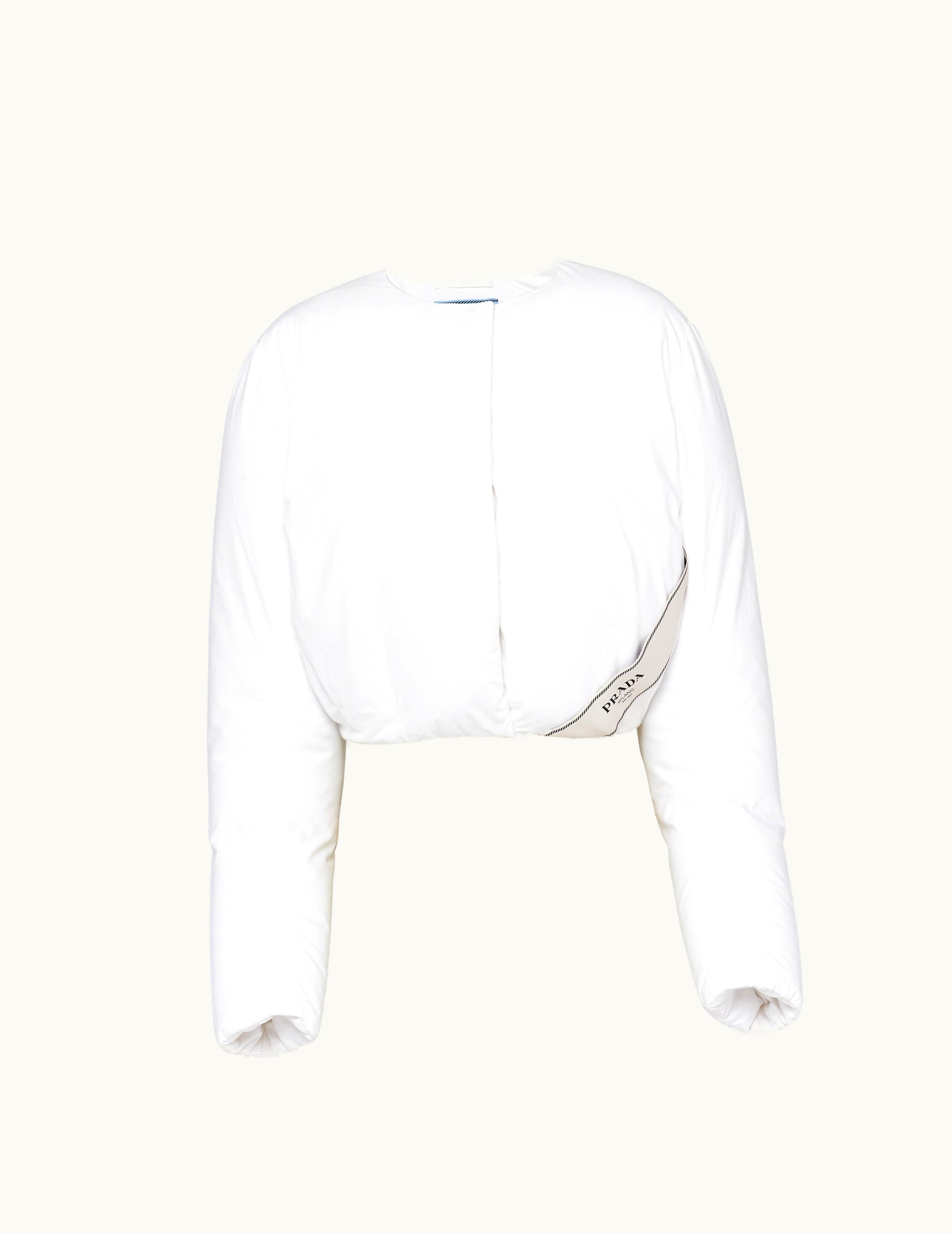 Prada Prada White / Cream Cotton Down Jacket