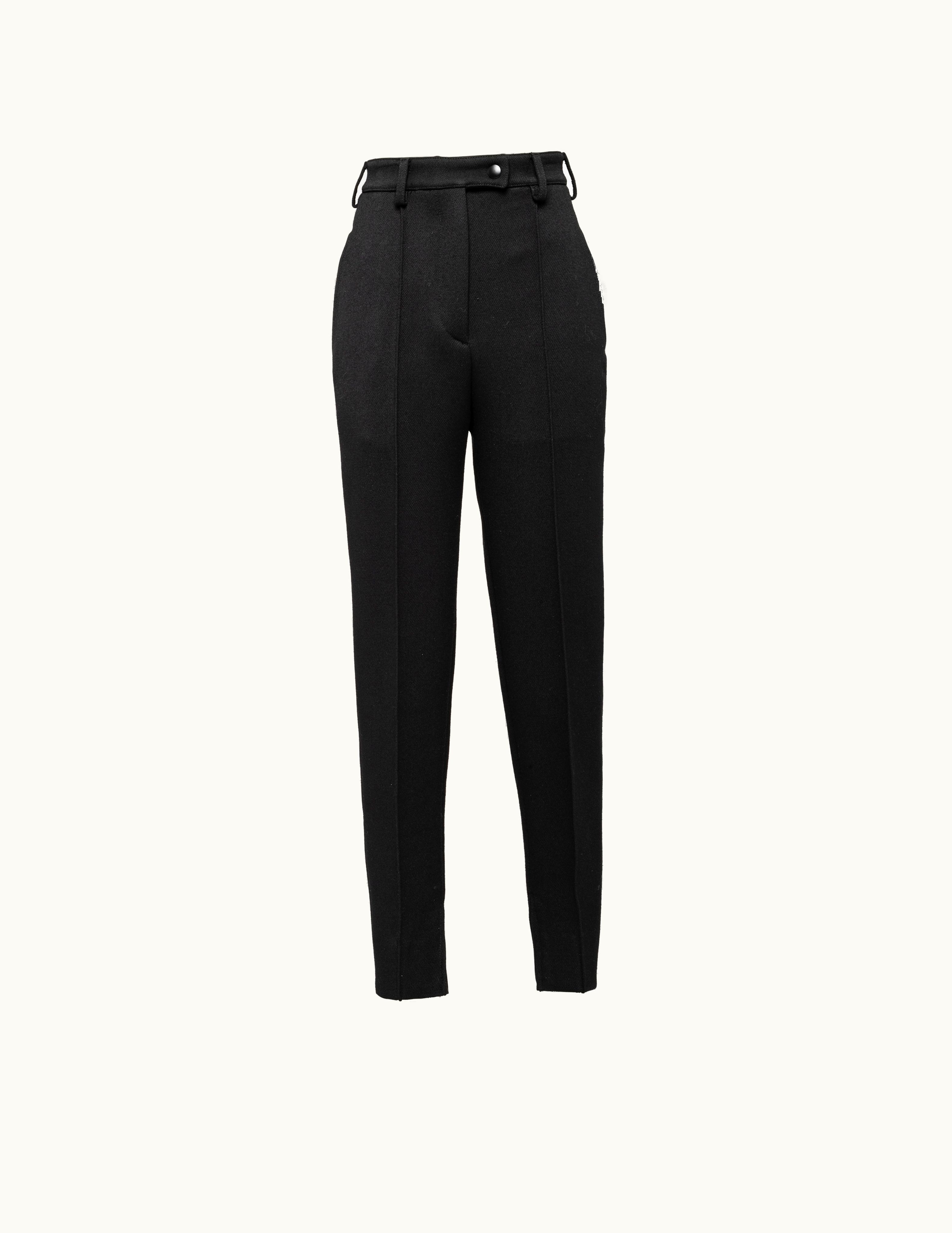 Prada Prada Tailored Fit Stretch Natté Pants Black