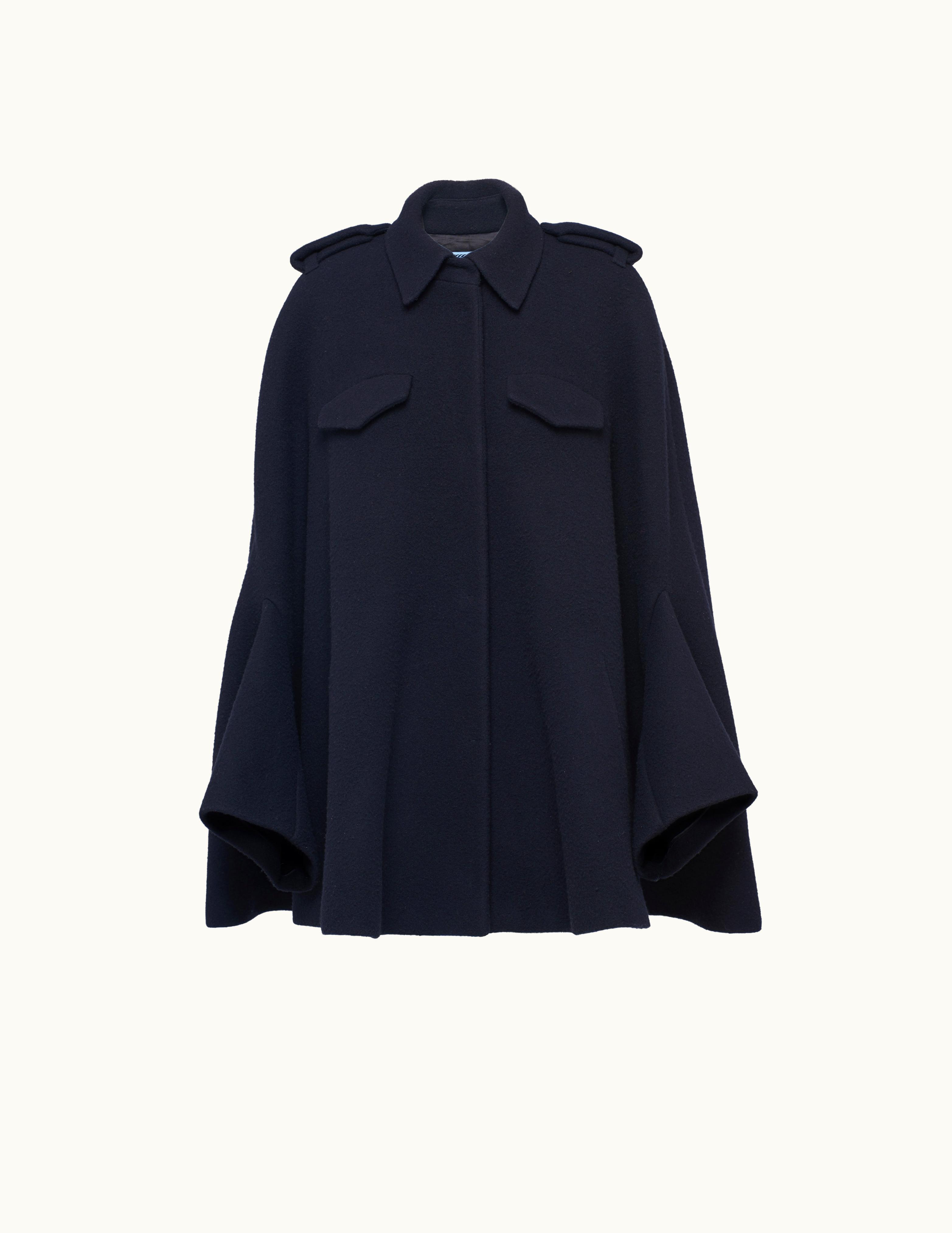 Prada Prada Navy Single-breasted Velour Caban Jacket