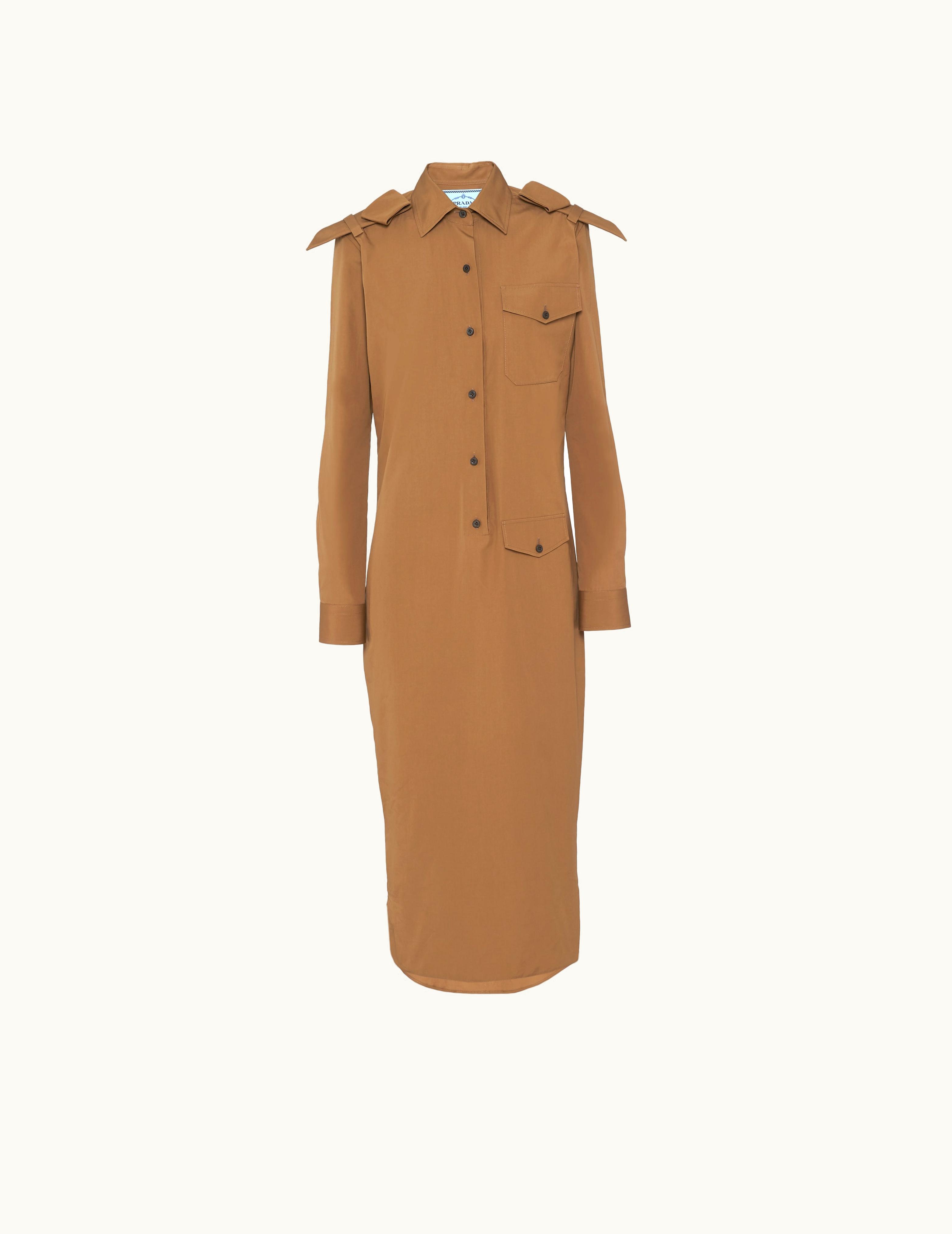 Prada Prada Cork Beige Poplin Dress
