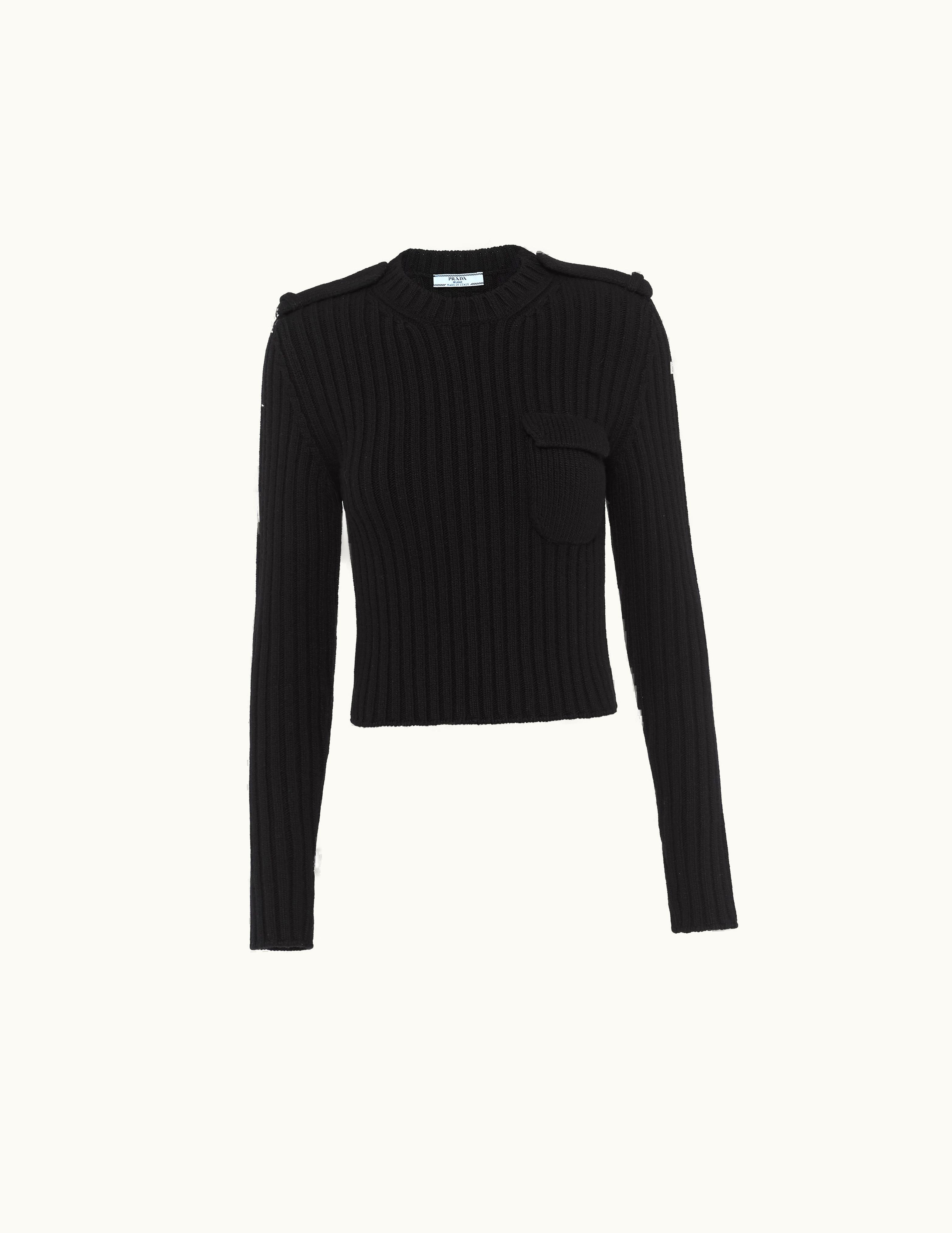 Prada Prada Black Wool And Cashmere Crew-neck Sweater P24B2L_13XB_F0002_S_232