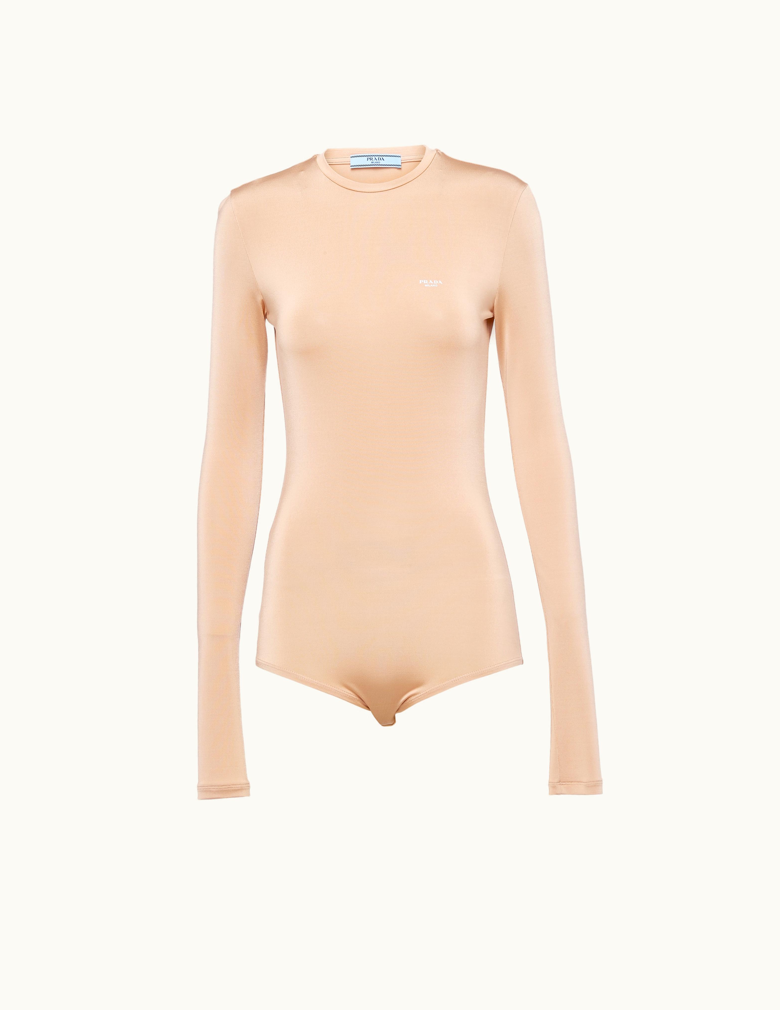 Prada Prada Cameo Satin Jersey Bodysuit