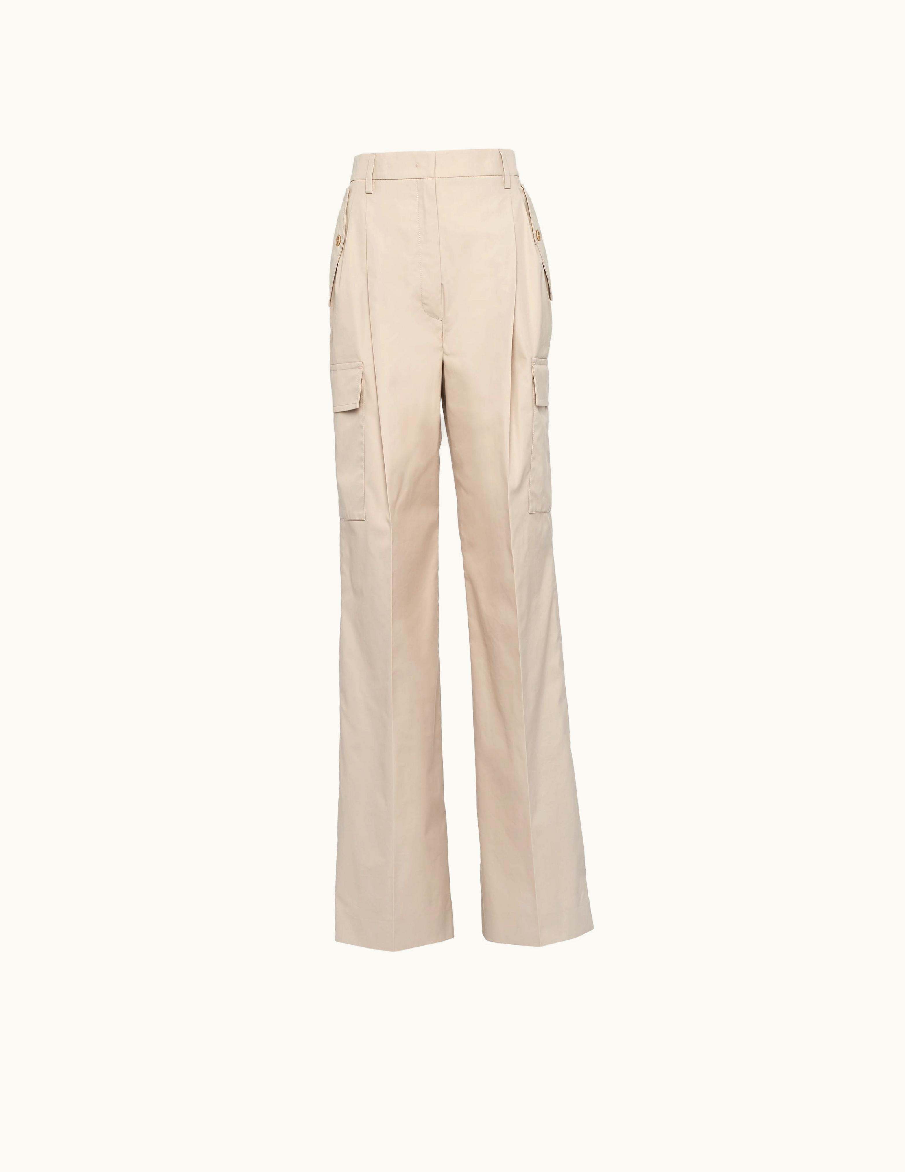 Prada Prada Limestone Panama Cotton Pants
