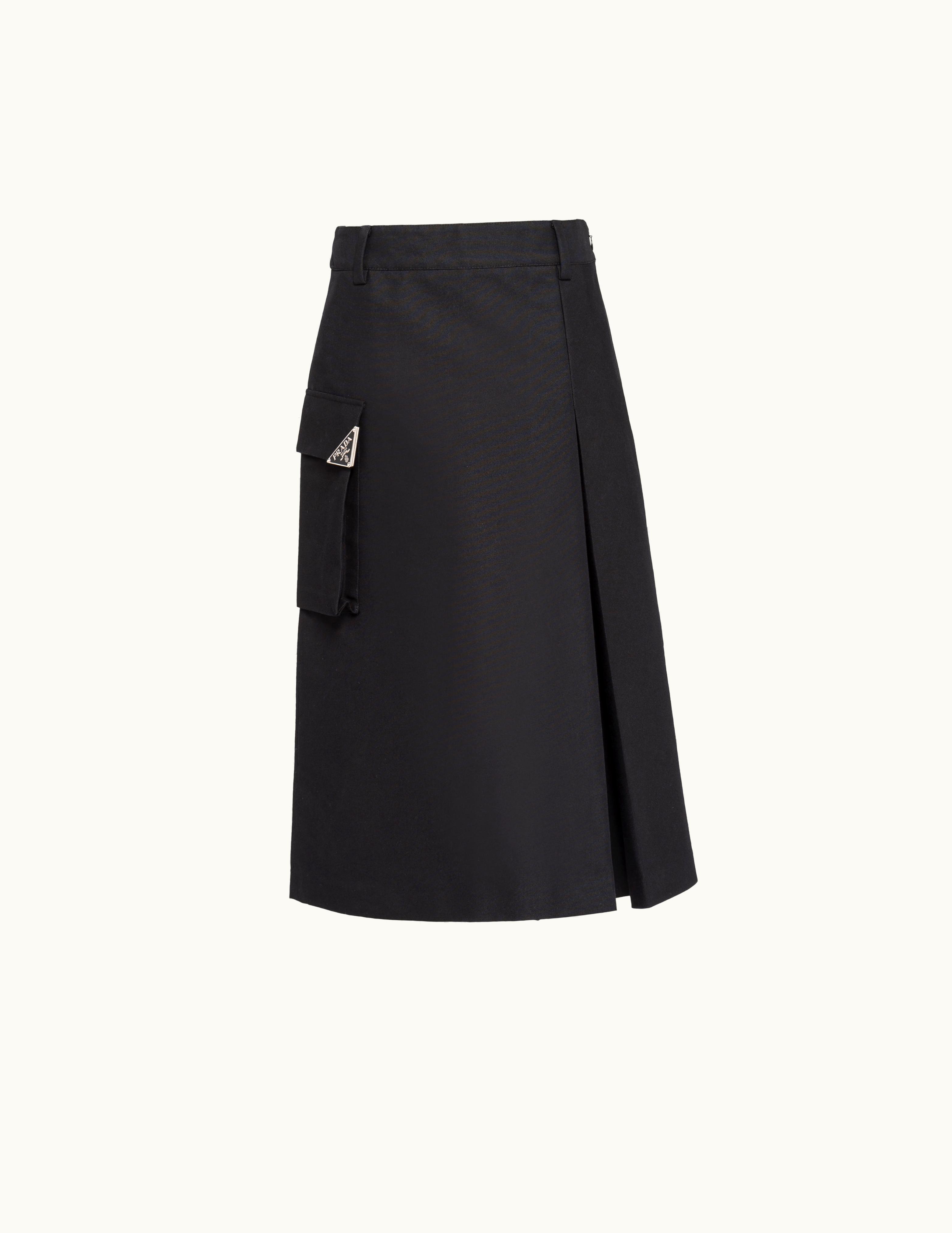Prada Prada Black Technical Canvas Skirt