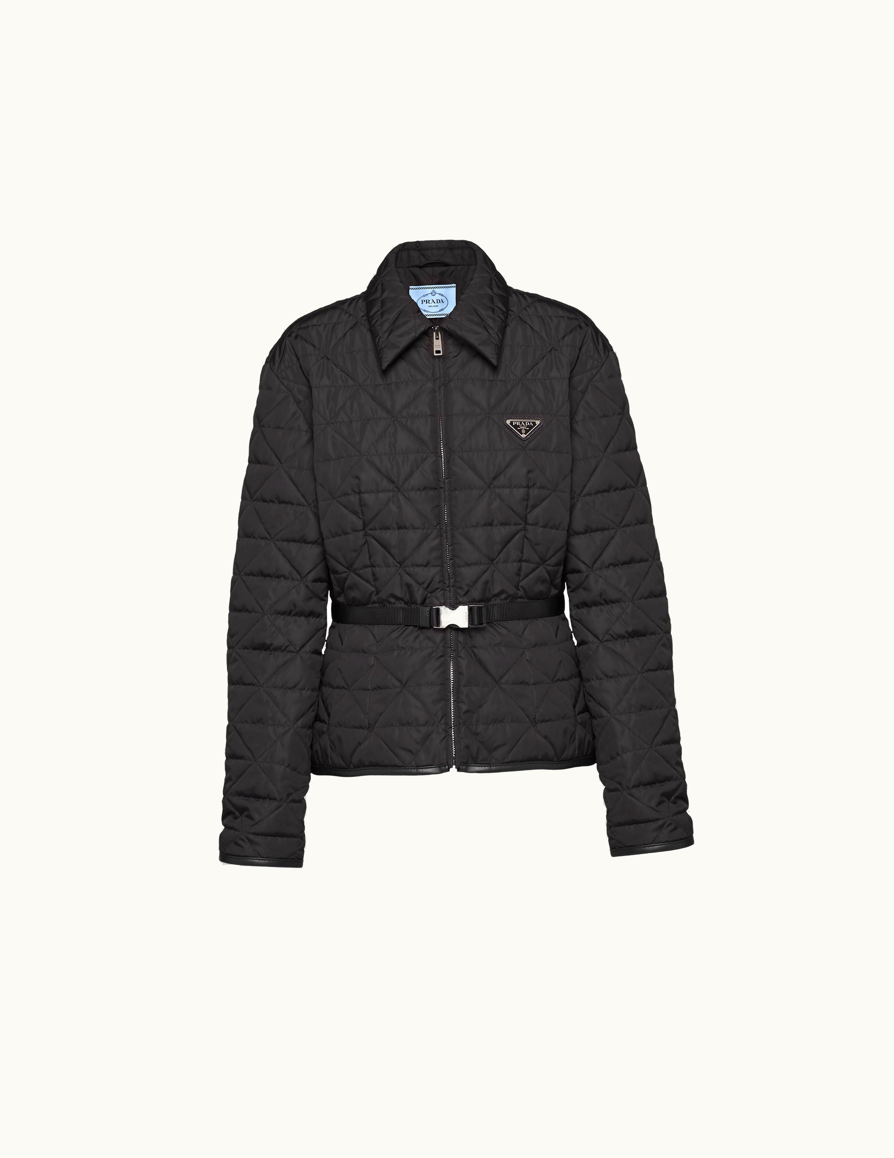 Prada Prada Quilted Nylon Cropped Jacket Black