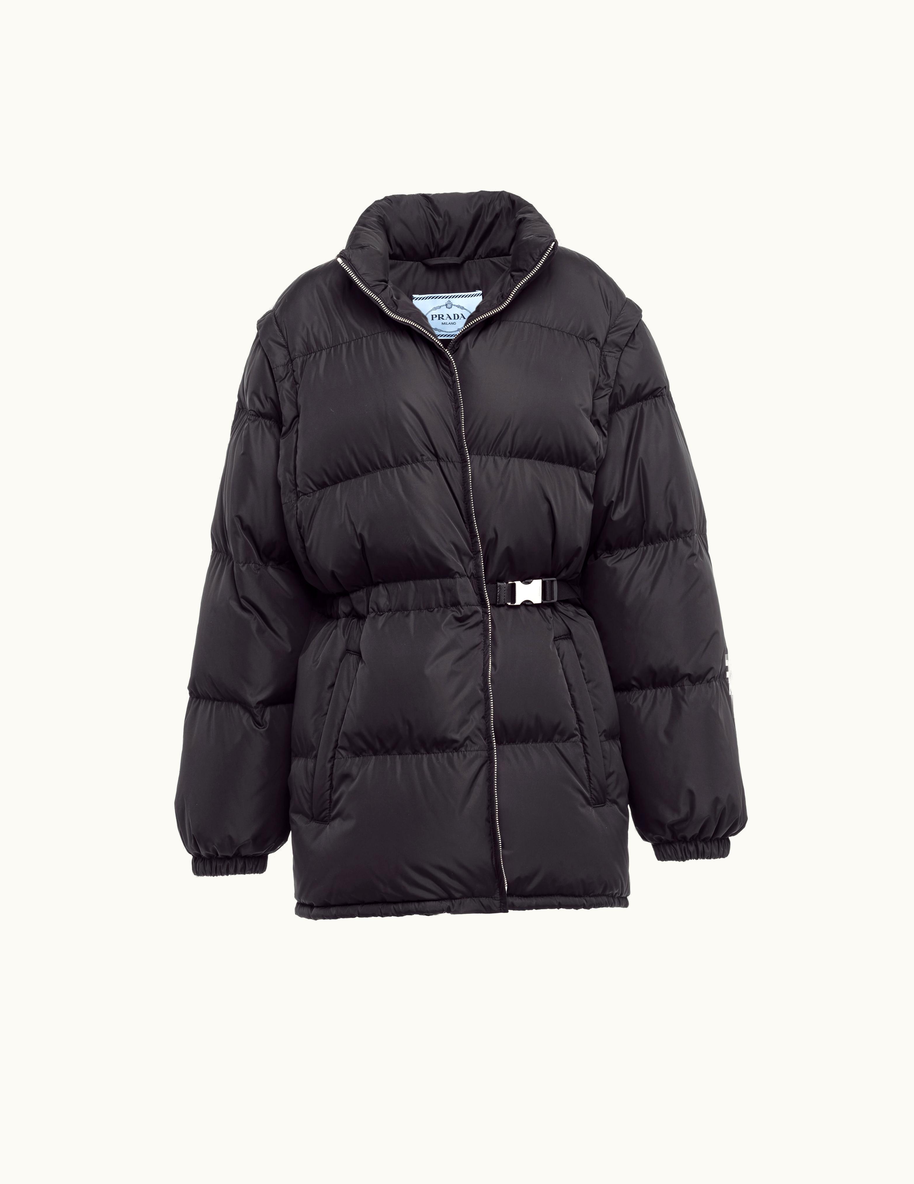 Prada Prada Black Light Re-nylon Convertible Puffer Jacket