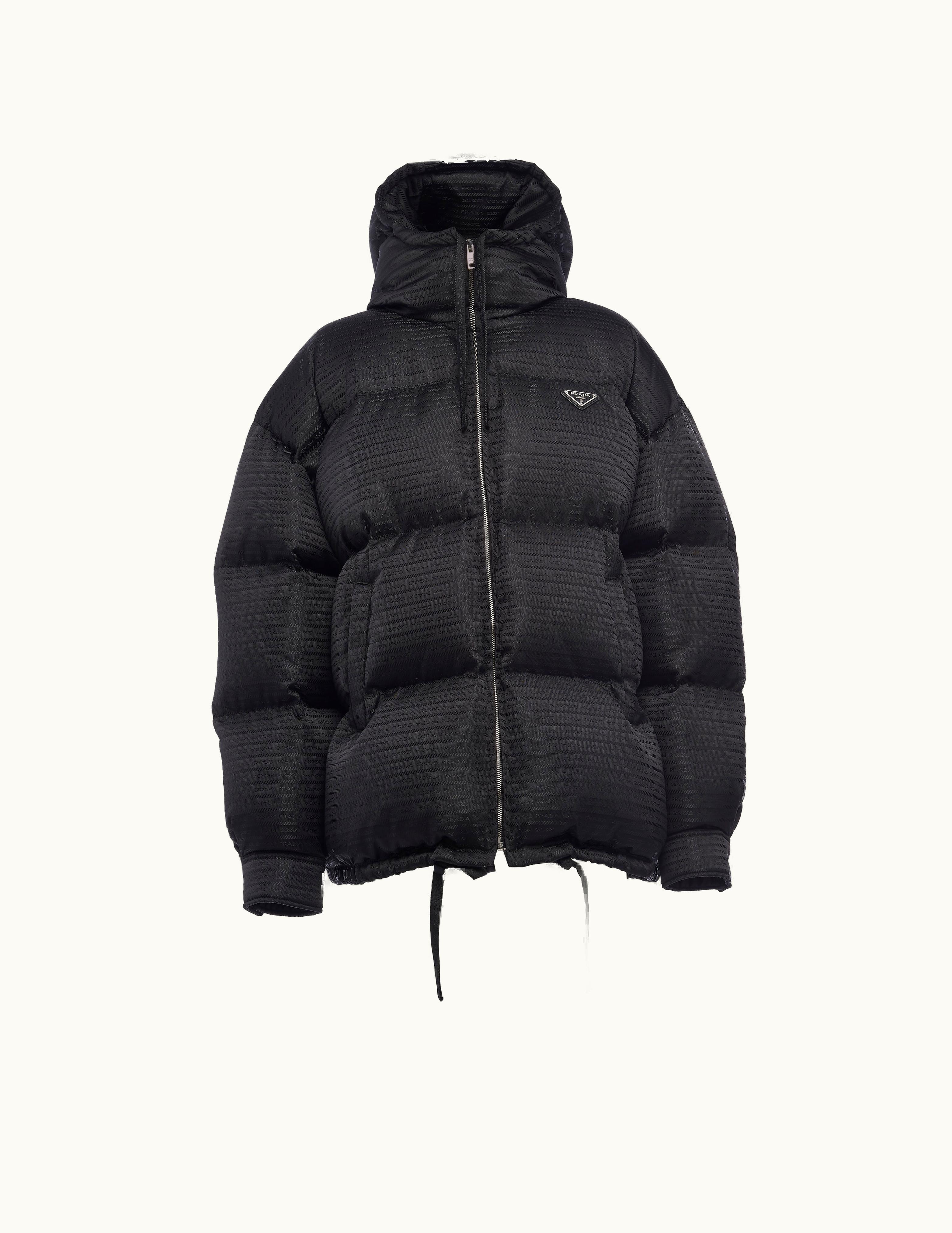 Prada Prada Black Re-nylon Hooded Down Jacket - Goose Down Filled Luxe Edition