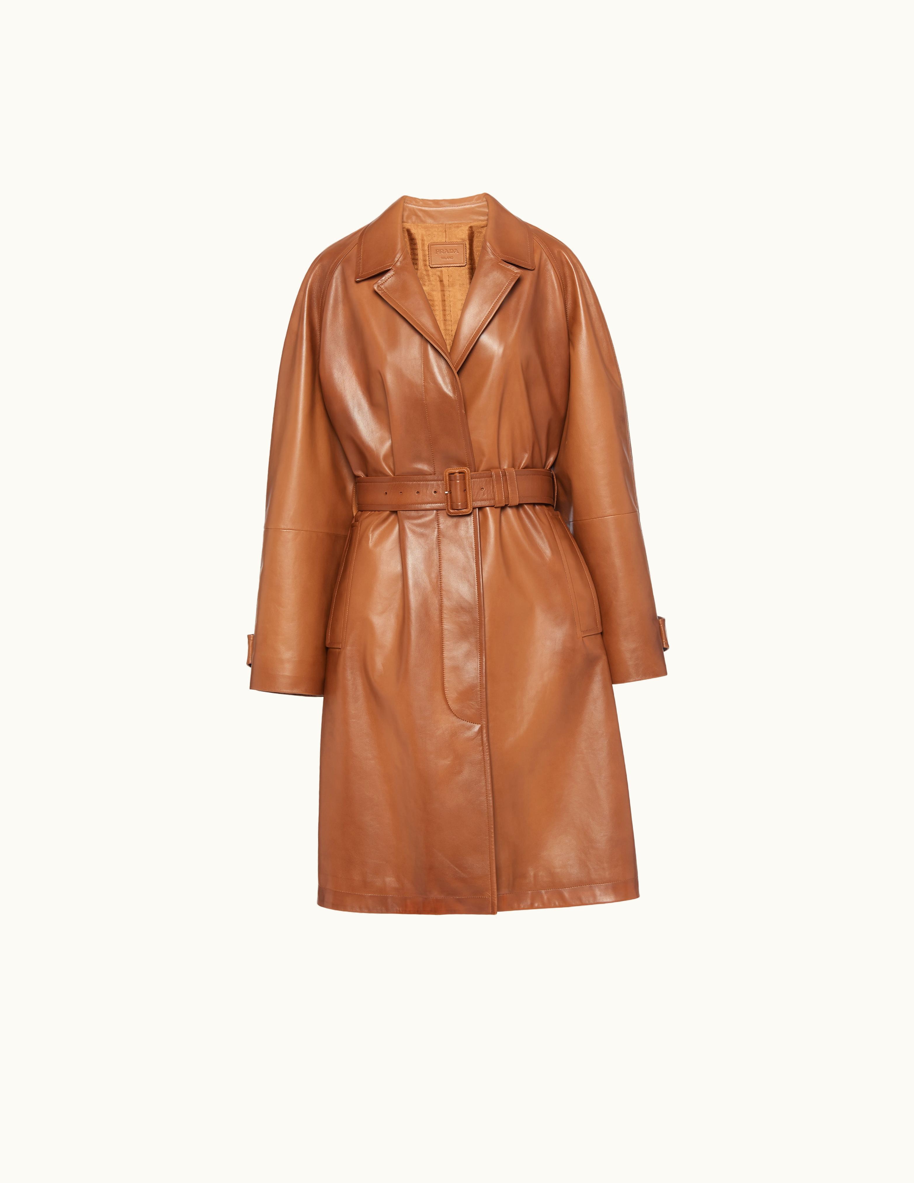 Prada Prada Caramel Nappa Leather Coat