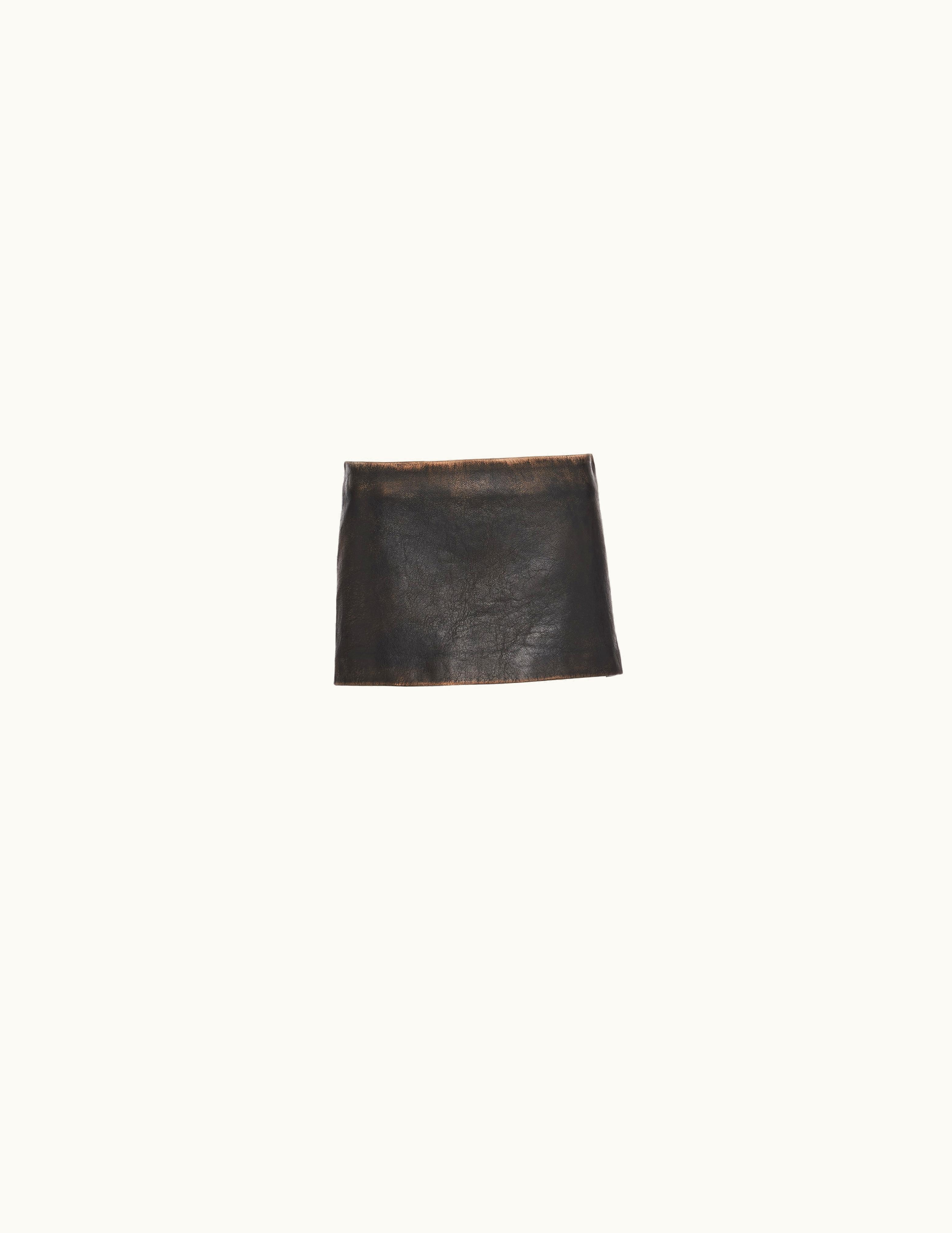 Prada Prada Black Leather Miniskirt