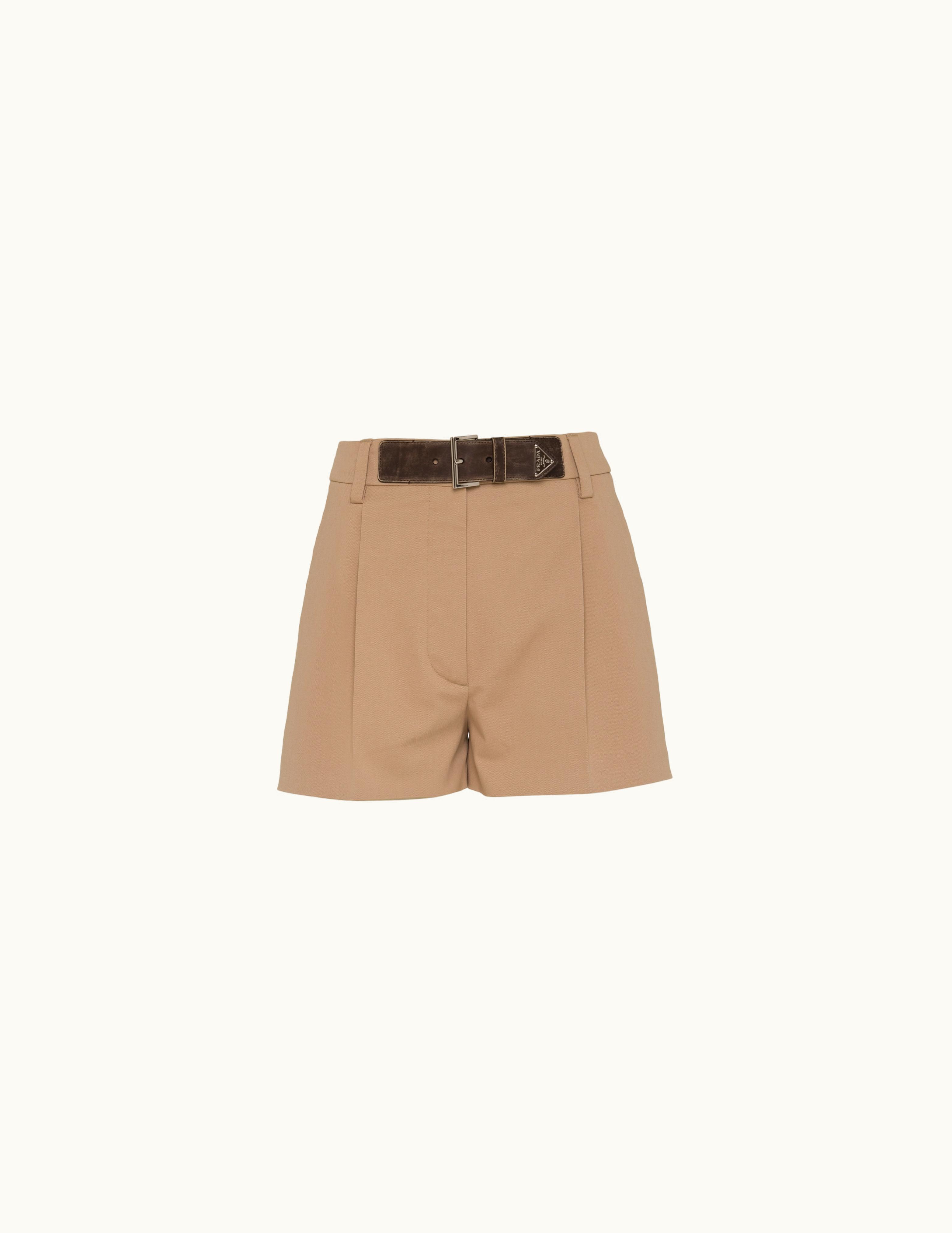 Prada Prada Khaki Gabardine Shorts