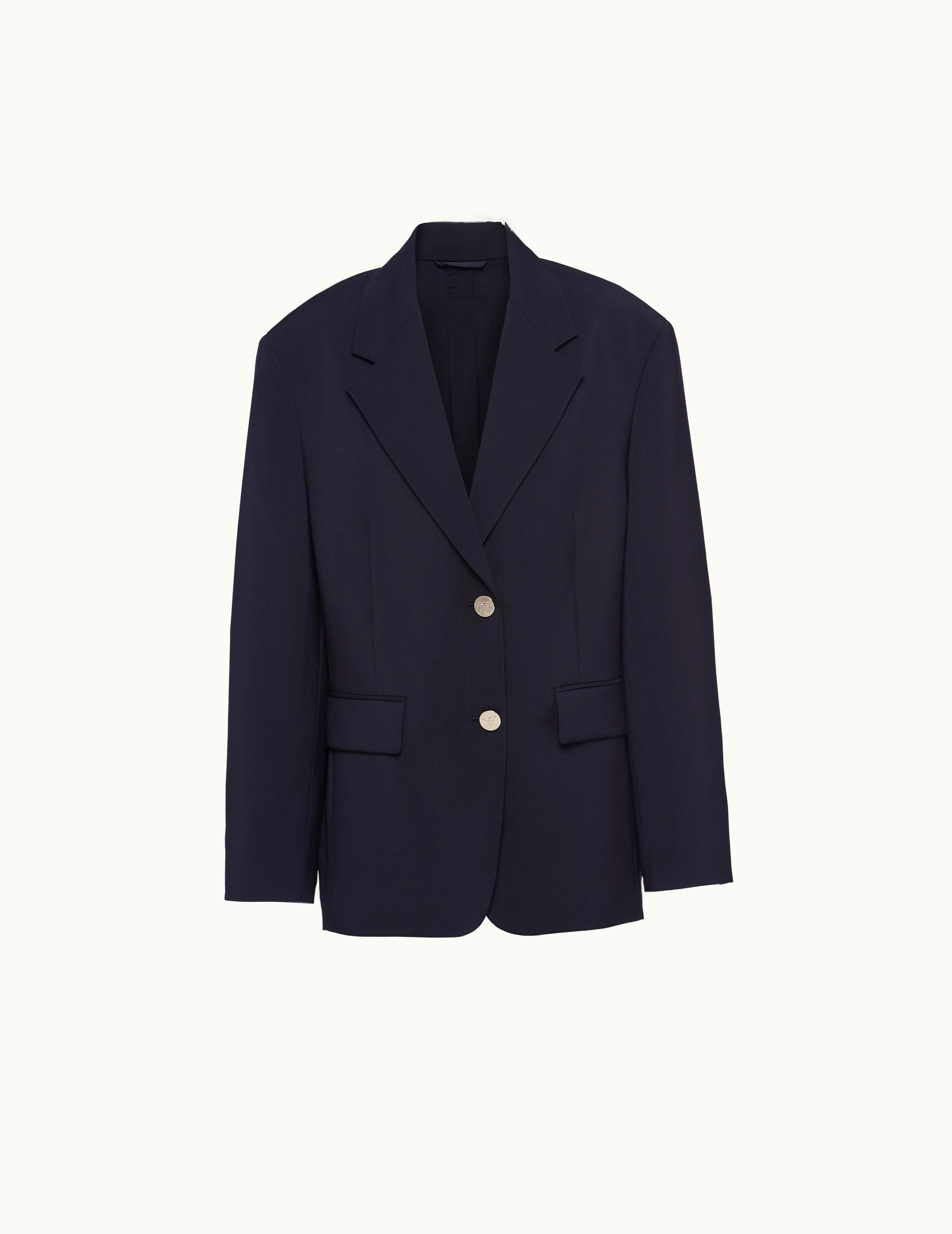 Prada Prada Navy Single-breasted Light Mohair Jacket