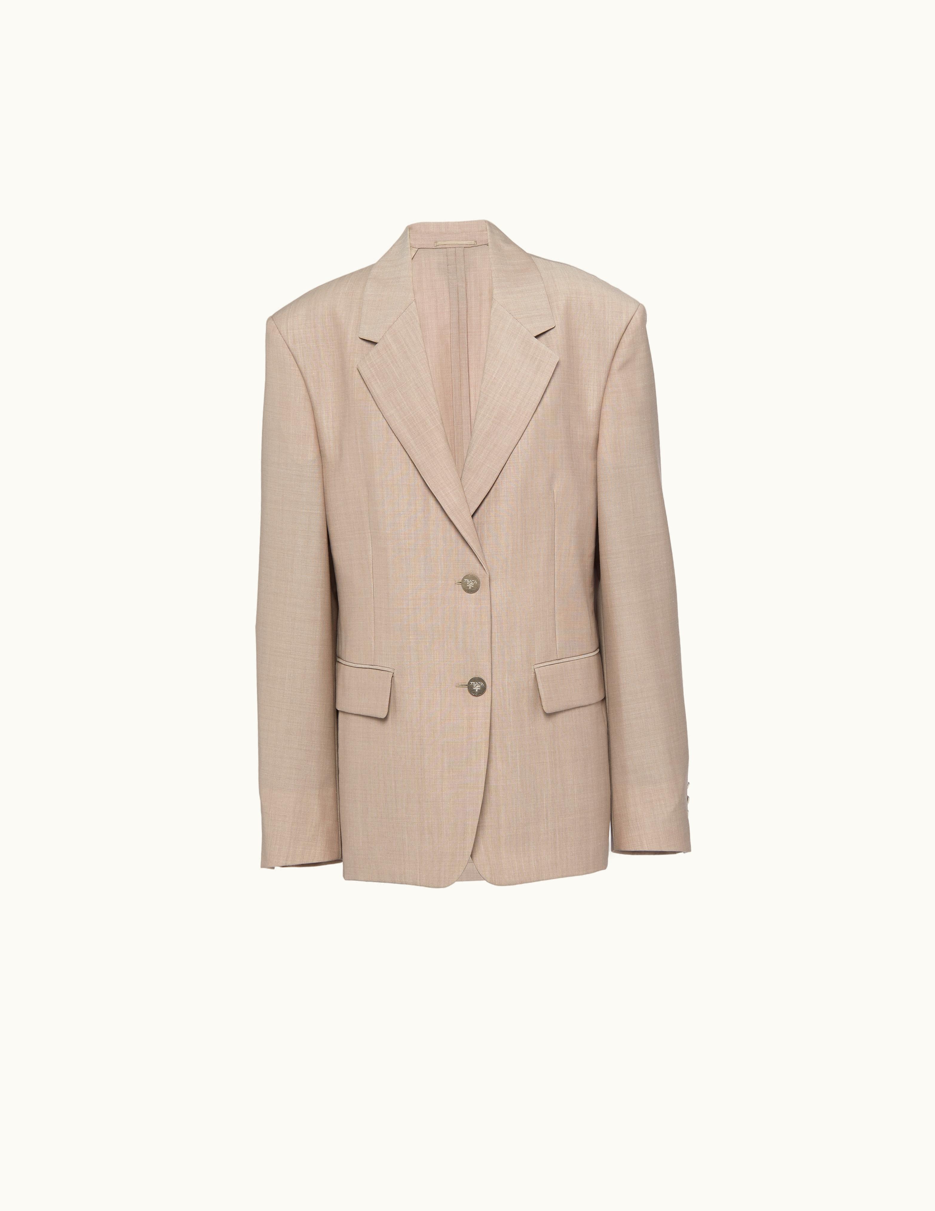 Prada Prada Cord Single-breasted Light Mohair Jacket