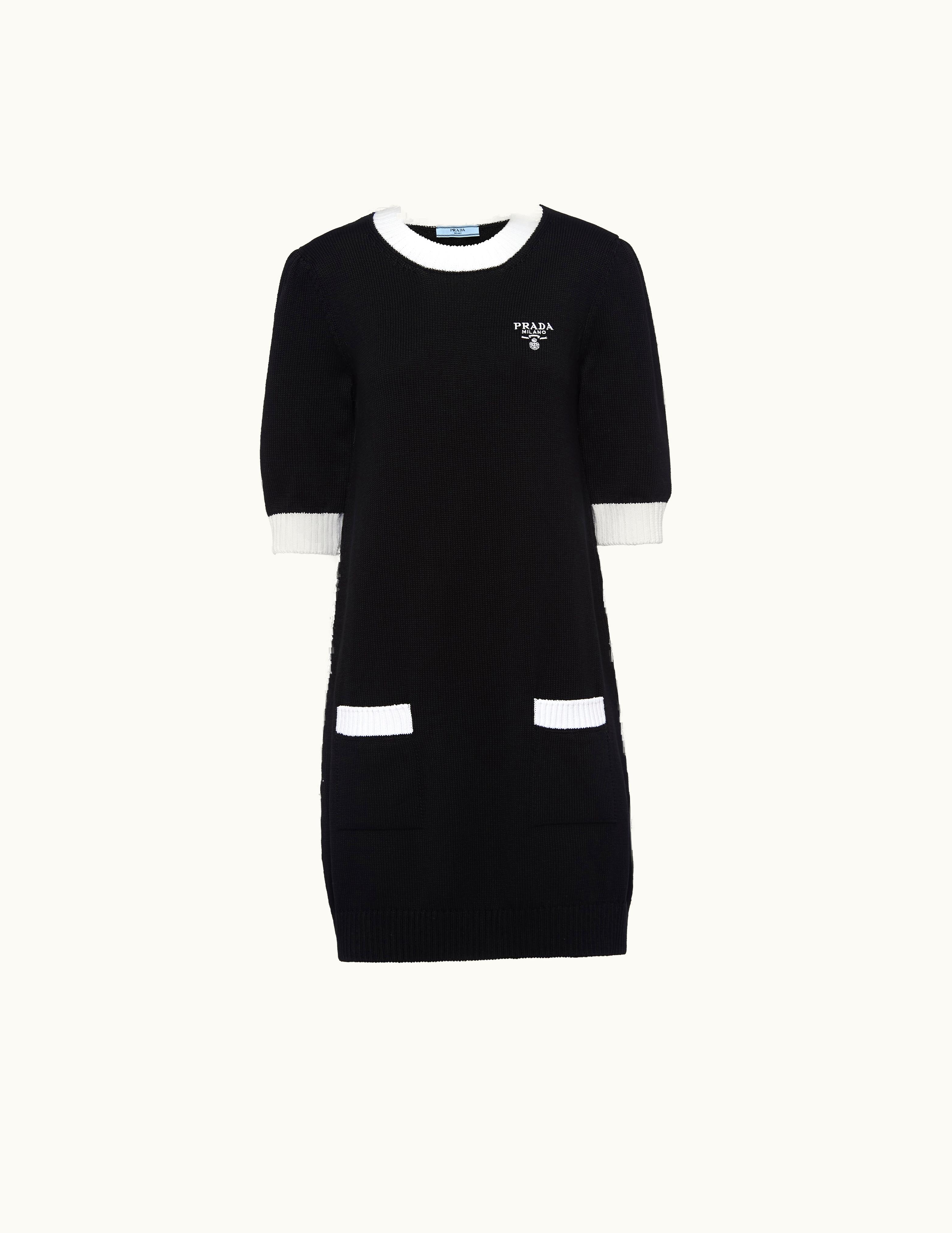 Prada Prada Black / White Cotton Mini-dress