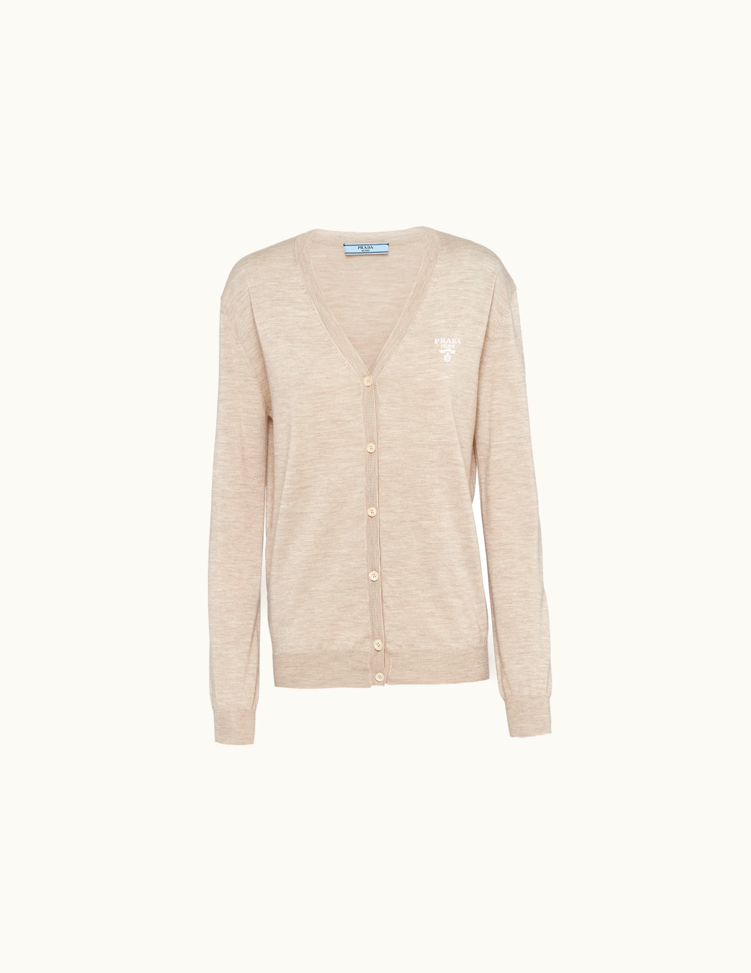 Prada Prada Desert Beige Cashmere Cardigan