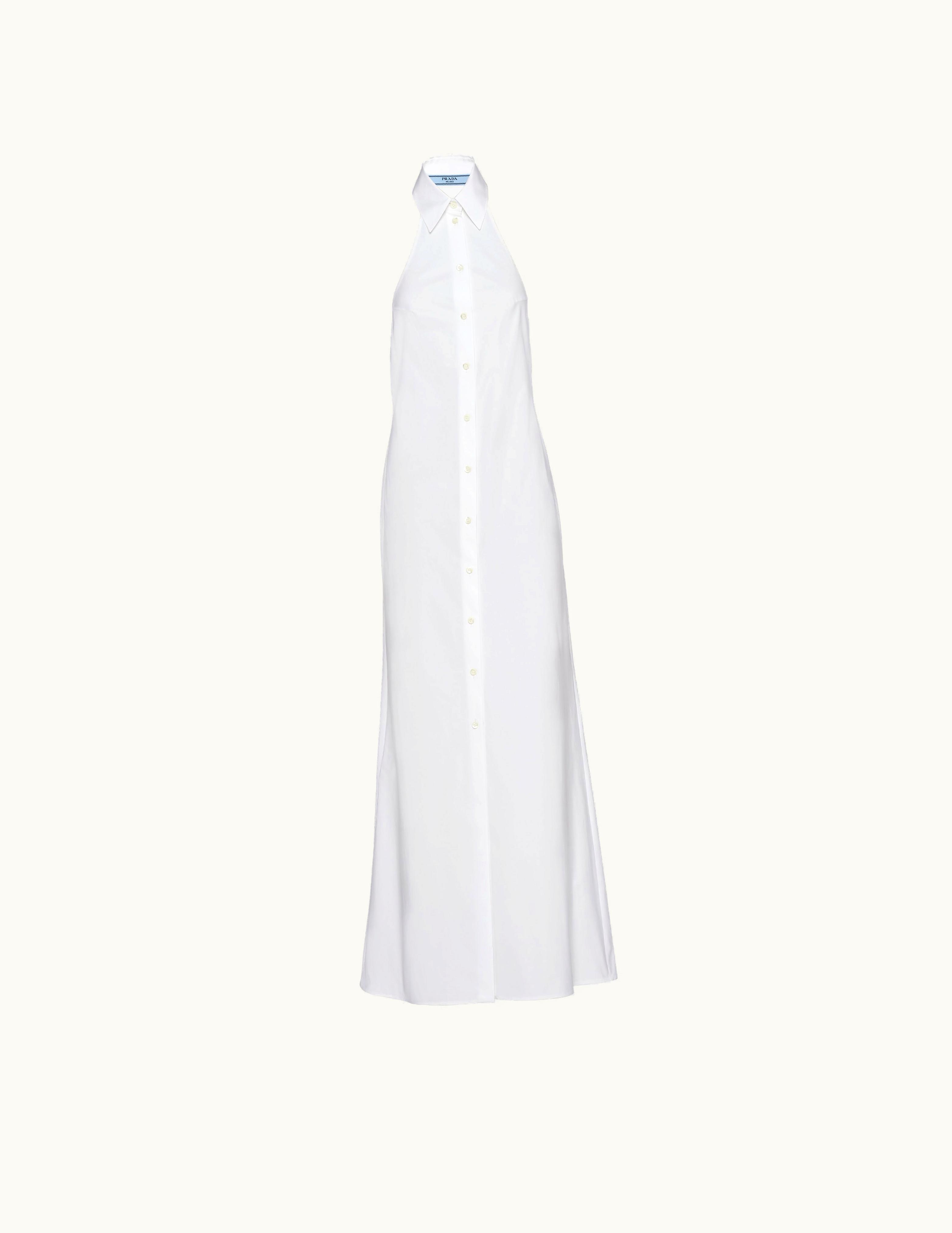 Prada Prada White Long Poplin Shirt-dress