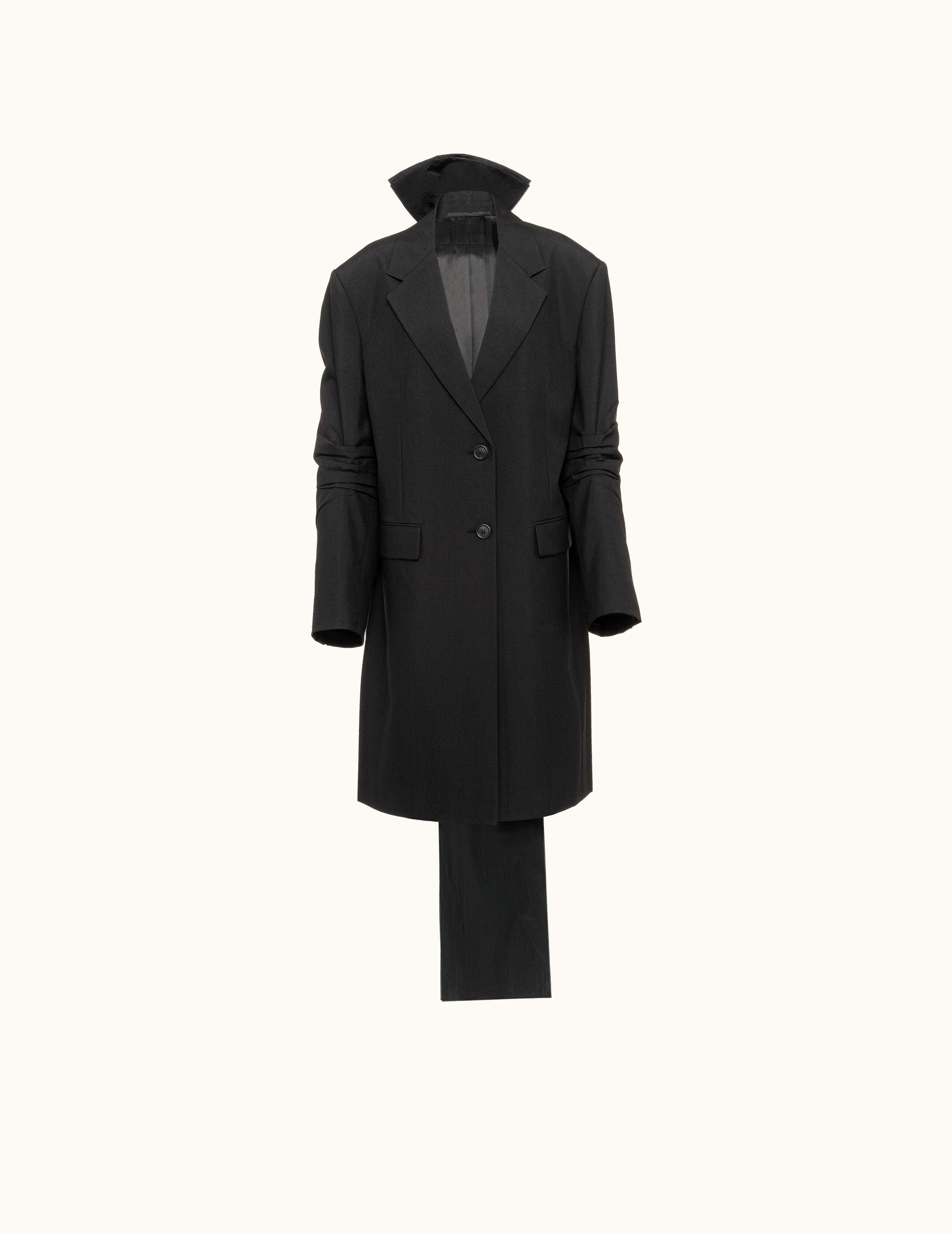 Prada Prada Black Single-breasted Mohair Coat