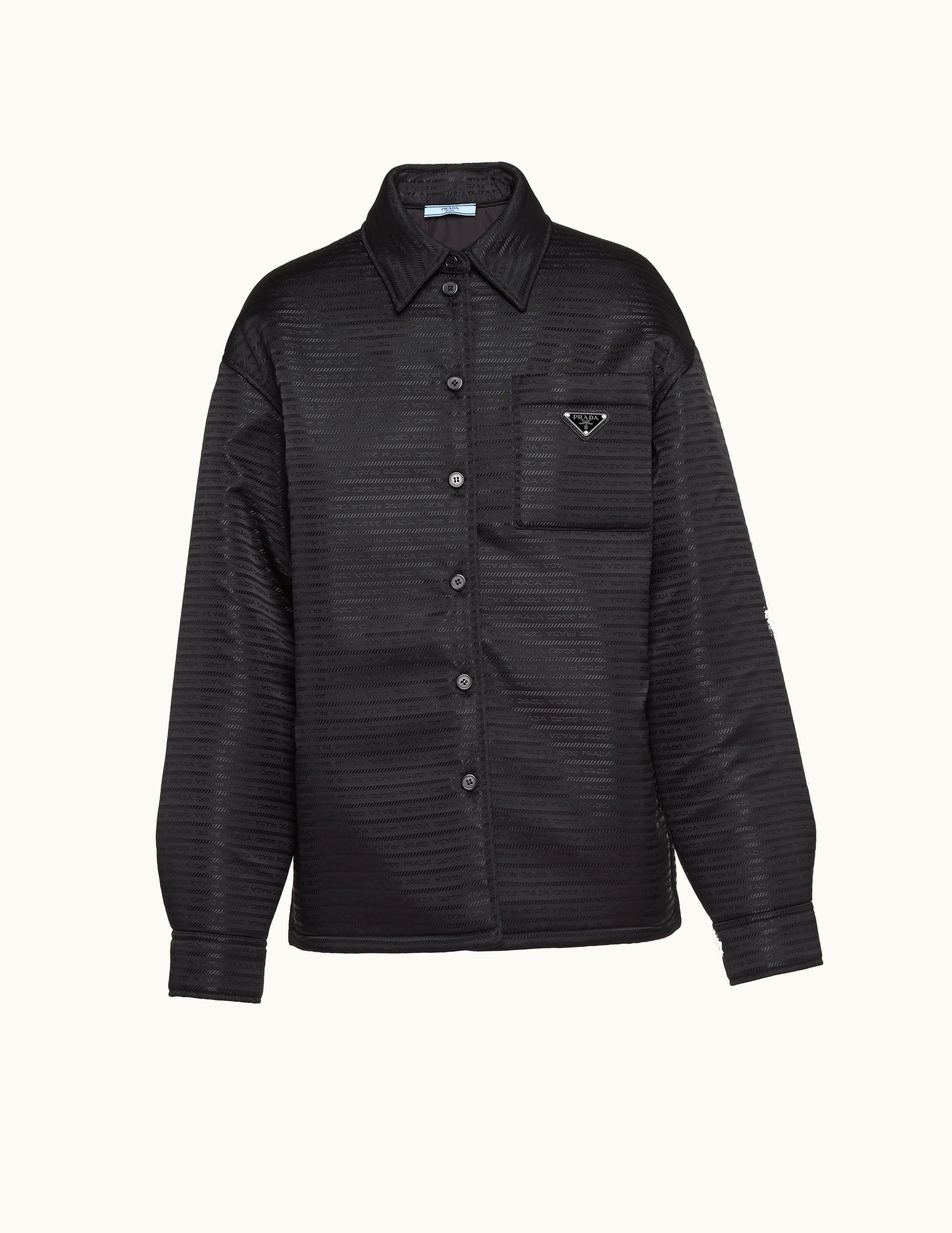 Prada Prada Striped Re-nylon Shirt Black
