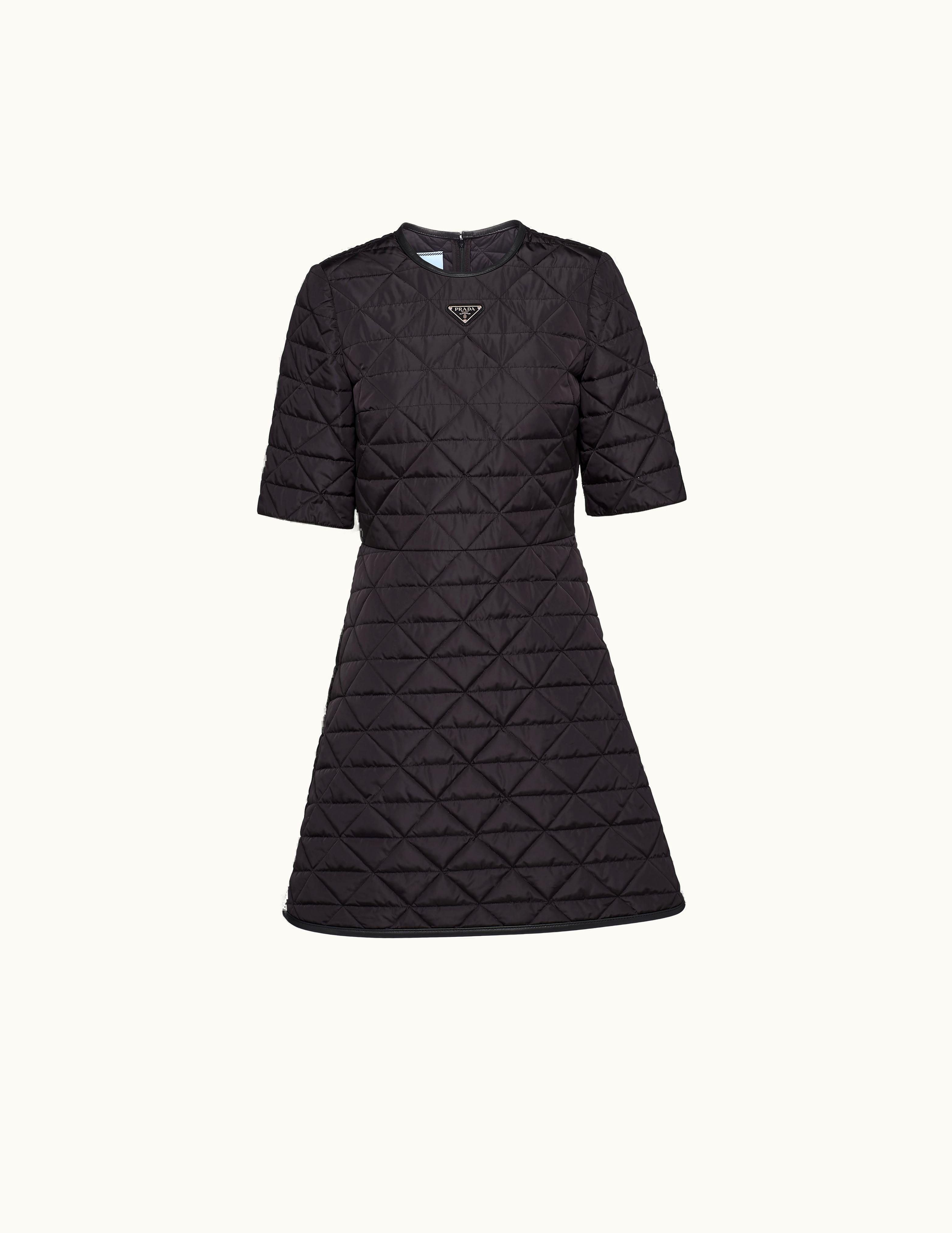 Prada Prada Black Short-sleeved Re-nylon Dress